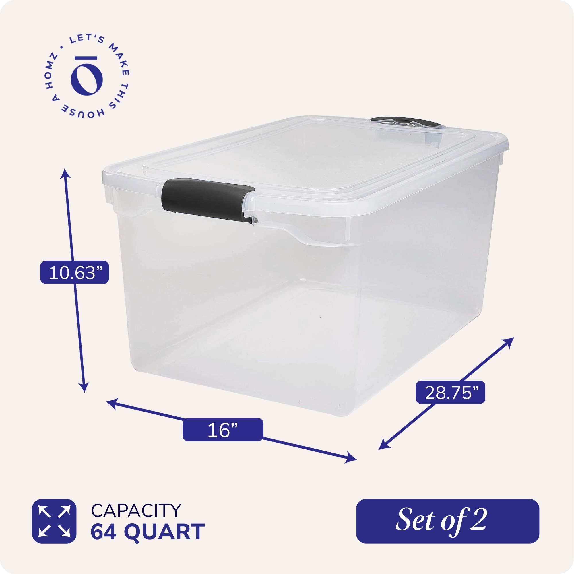 Homz Products 314613 Bins-Baskets - View #4