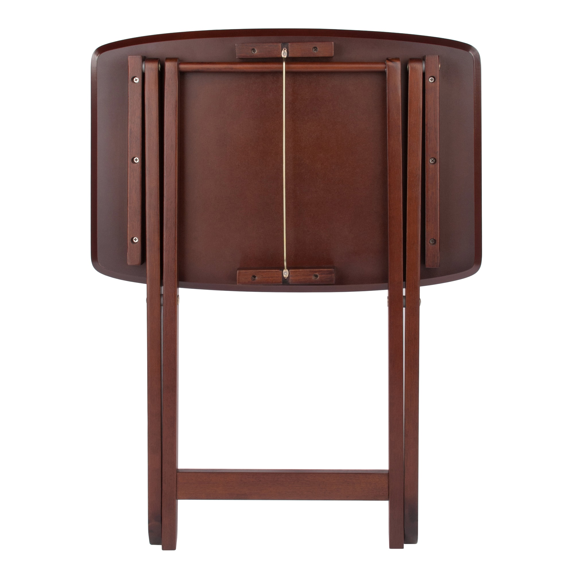 Darlene 2-Piece Walnut Rectangular Snack Table Set