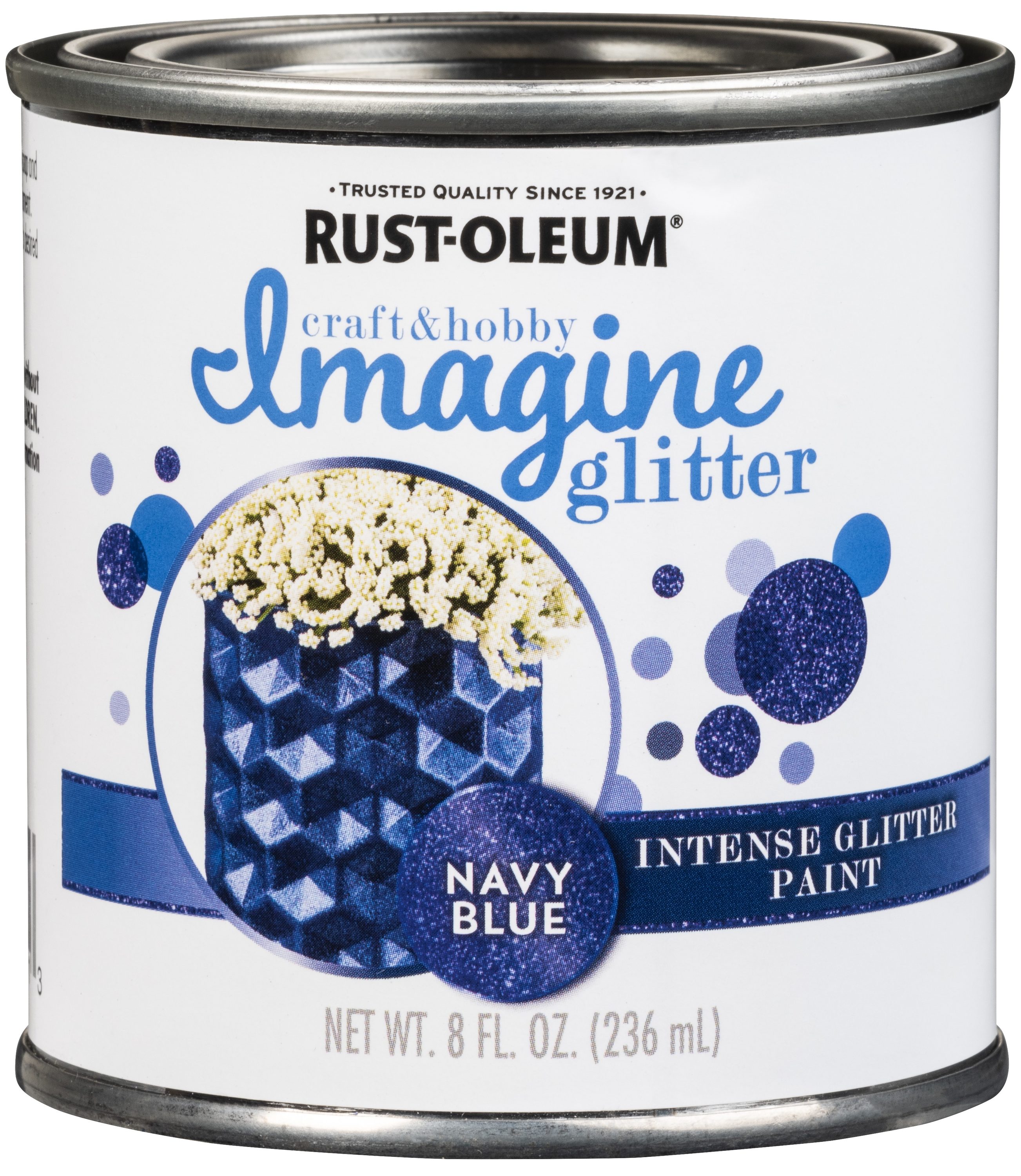 Rust-Oleum Imagine Navy Blue Acrylic Glitter Paint (Half-Pint) in the Craft  Paint department at