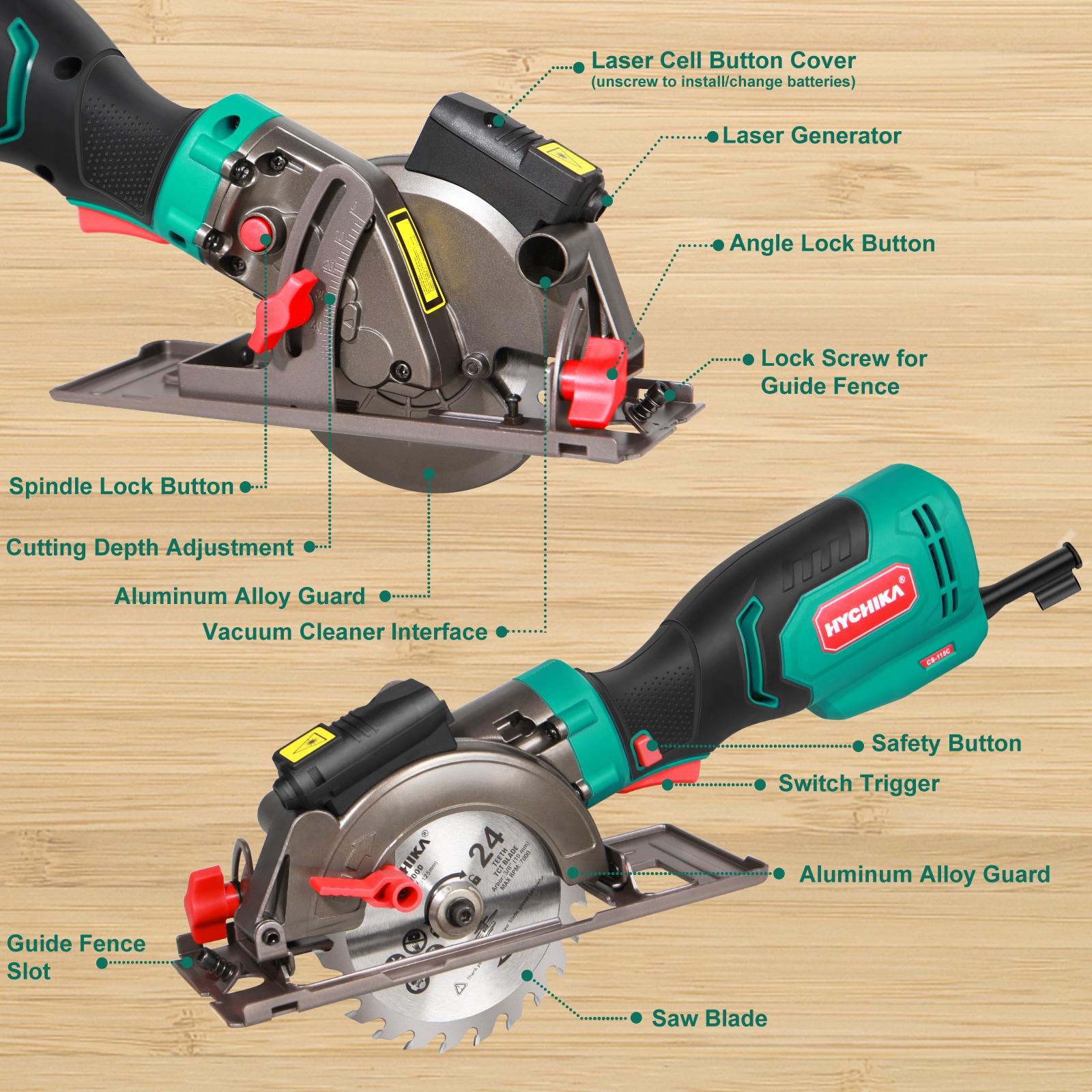 Vergelijken belediging slank HYCHIKA 4-1/2-in Corded Circular Saw (Tool Only) in the Circular Saws  department at Lowes.com