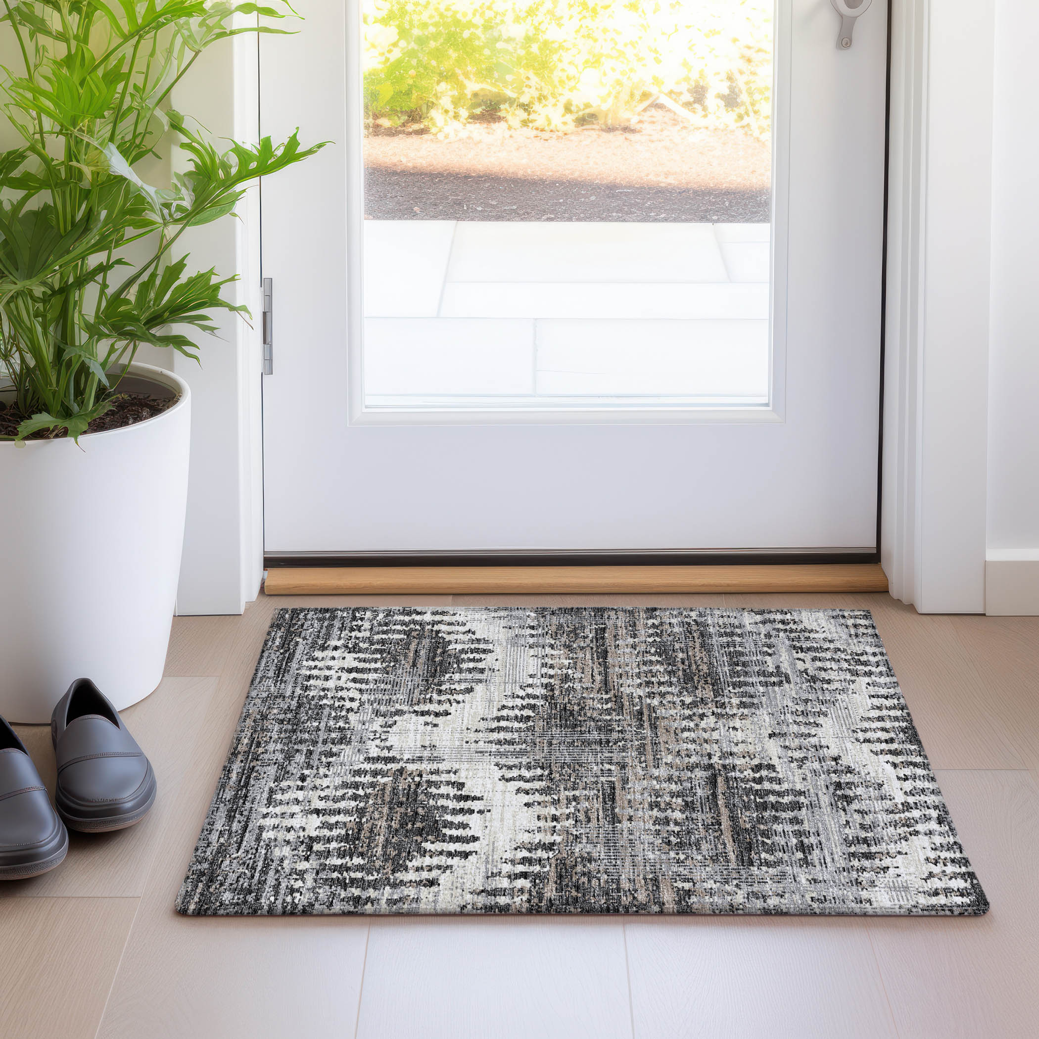 Addison Rugs AMF80SH20X30 Mayfield AMF80SH 2 x 3 (ft) Loomed Polyester Shadow Rectangular Indoor Abstract Machine washable Area rug