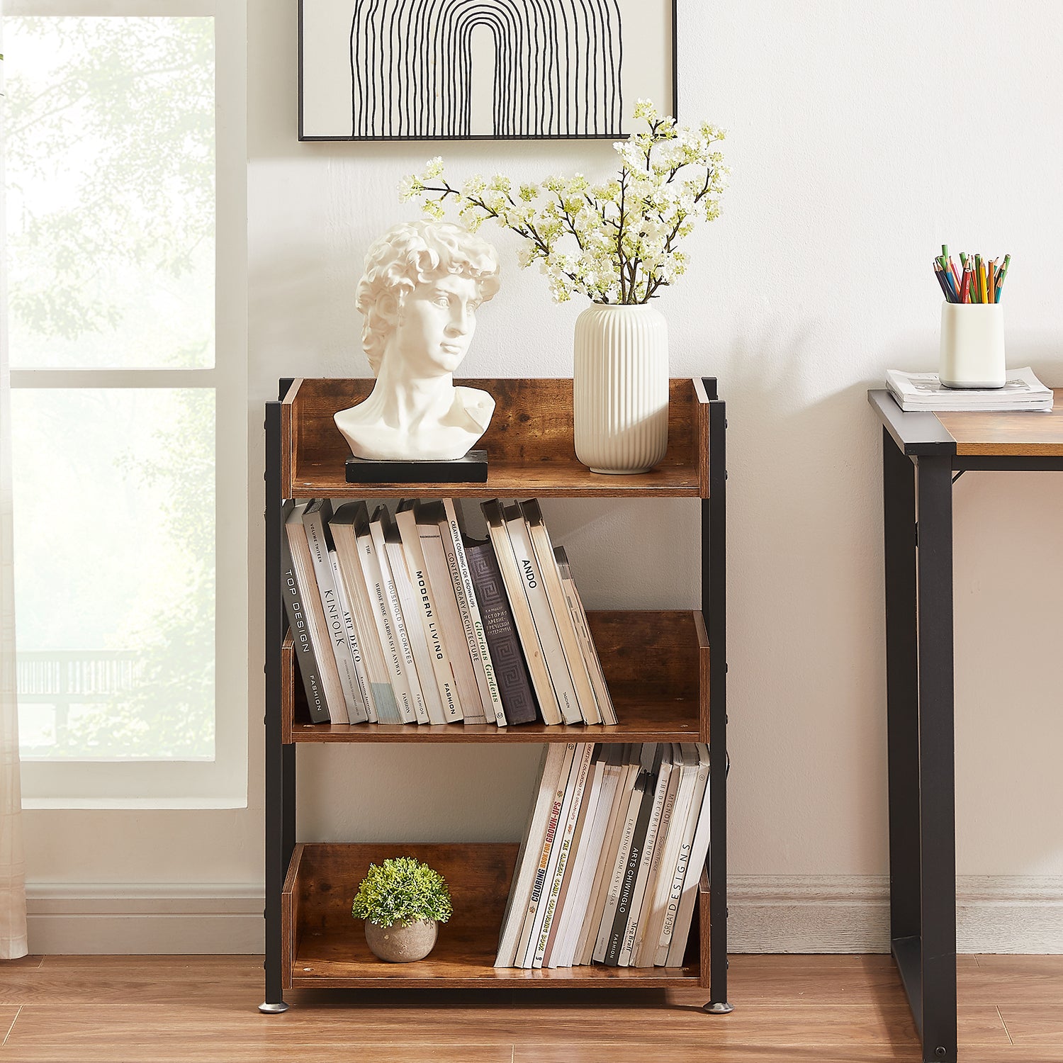 Vecelo LOE-JYX-MB01-ATB bookcases - View #2