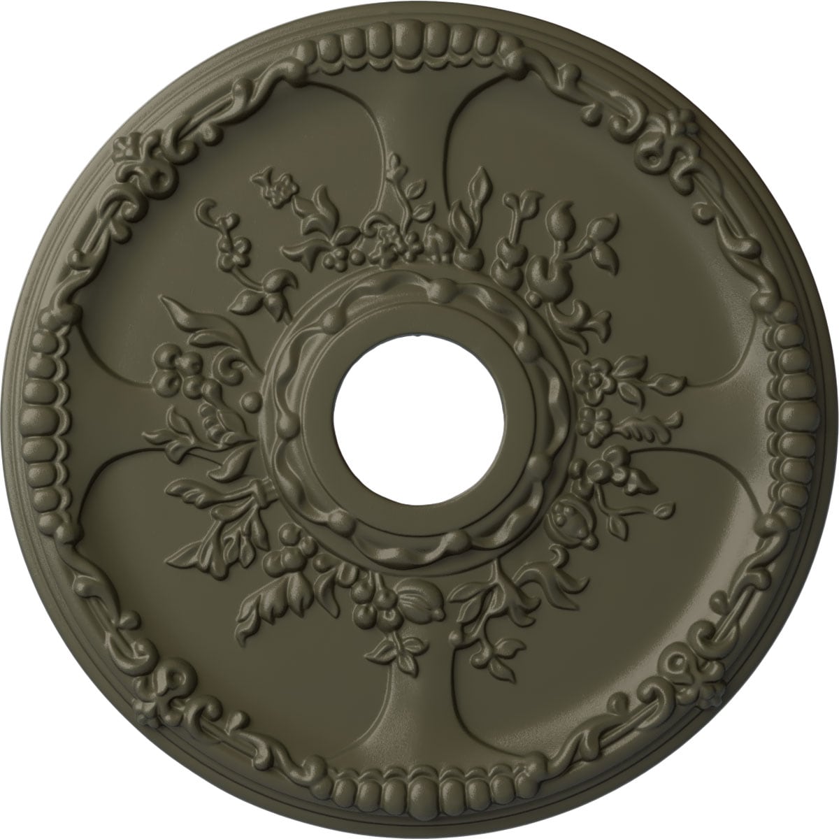 Ekena Millwork CM18SEWHF Antioch 18-in W x 18-in L Painted Witch Hazel Polyurethane Split Ceiling Medallion