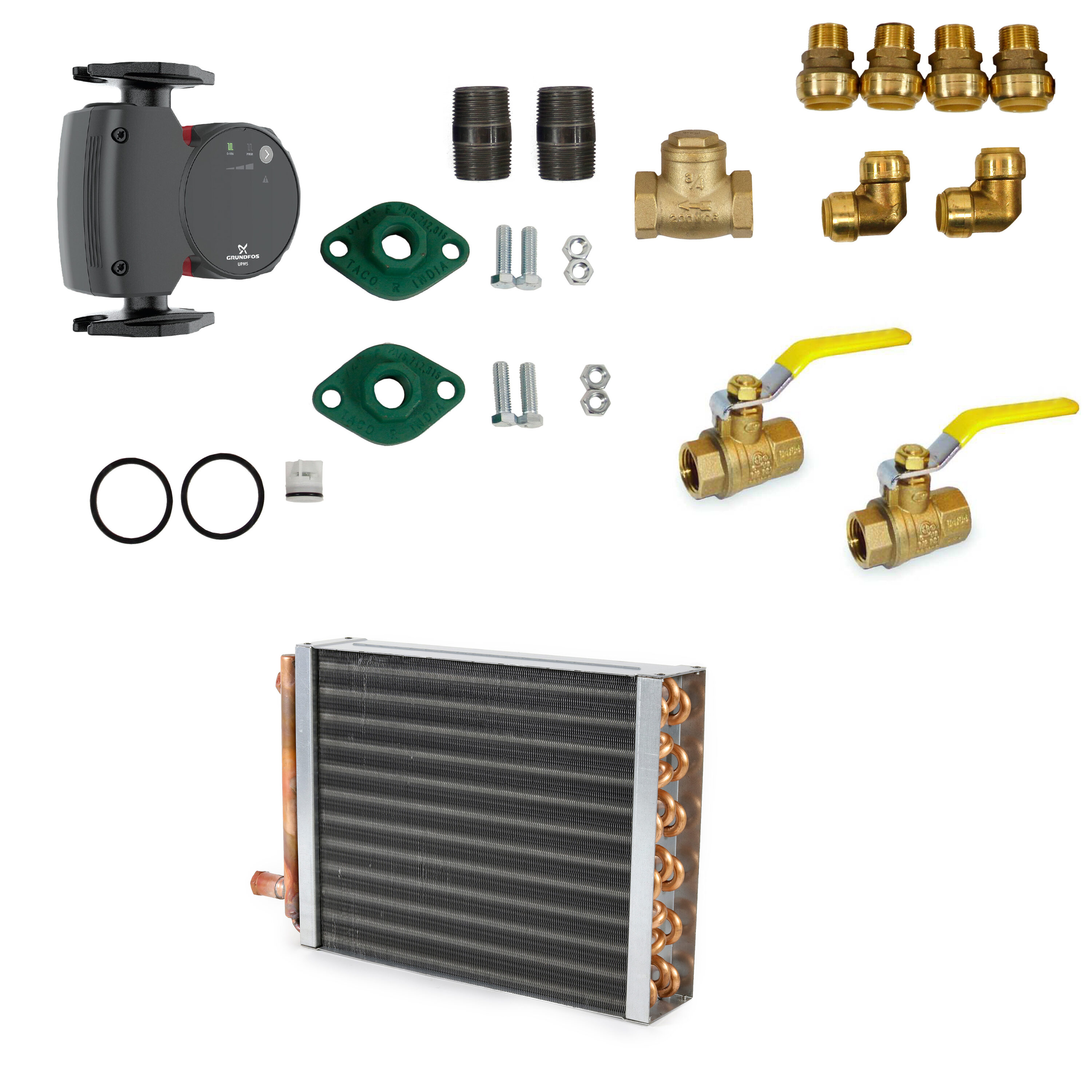 WoodMaster 2500765 Commercial/Residential WM MXBASIC INSTALL KT PSHFT. 95K Water-to-air Heat Exchanger Coil