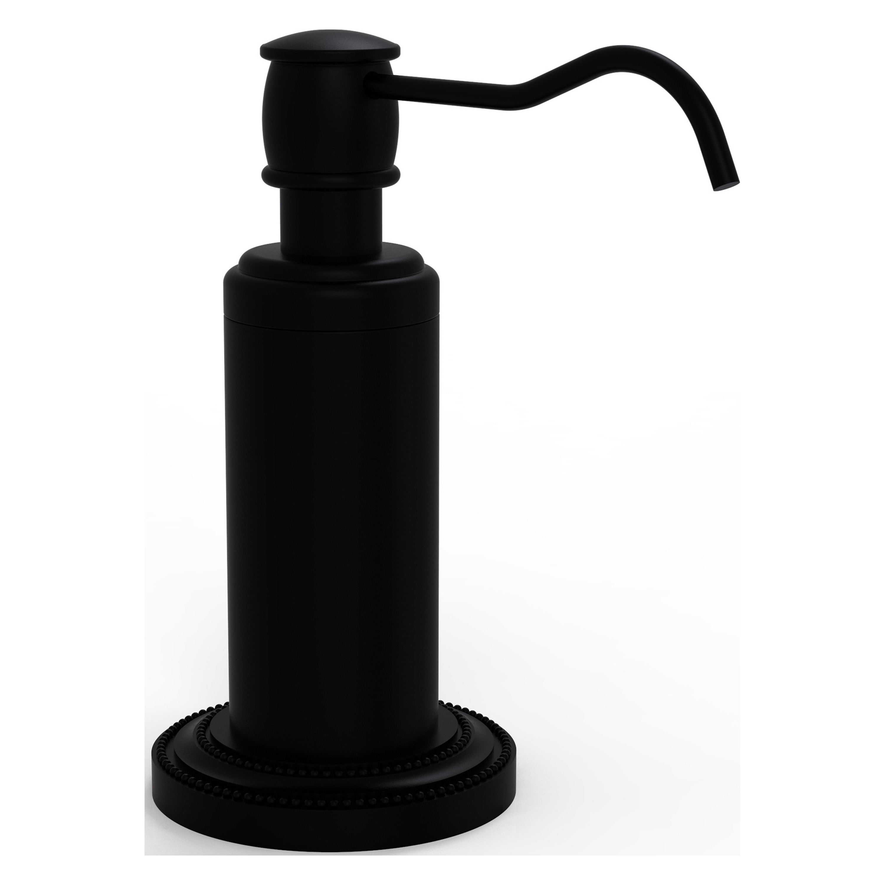Allied Brass DT-61-BKM Dottingham Matte Black 5-oz. Capacity Freestanding Soap and Lotion Dispenser