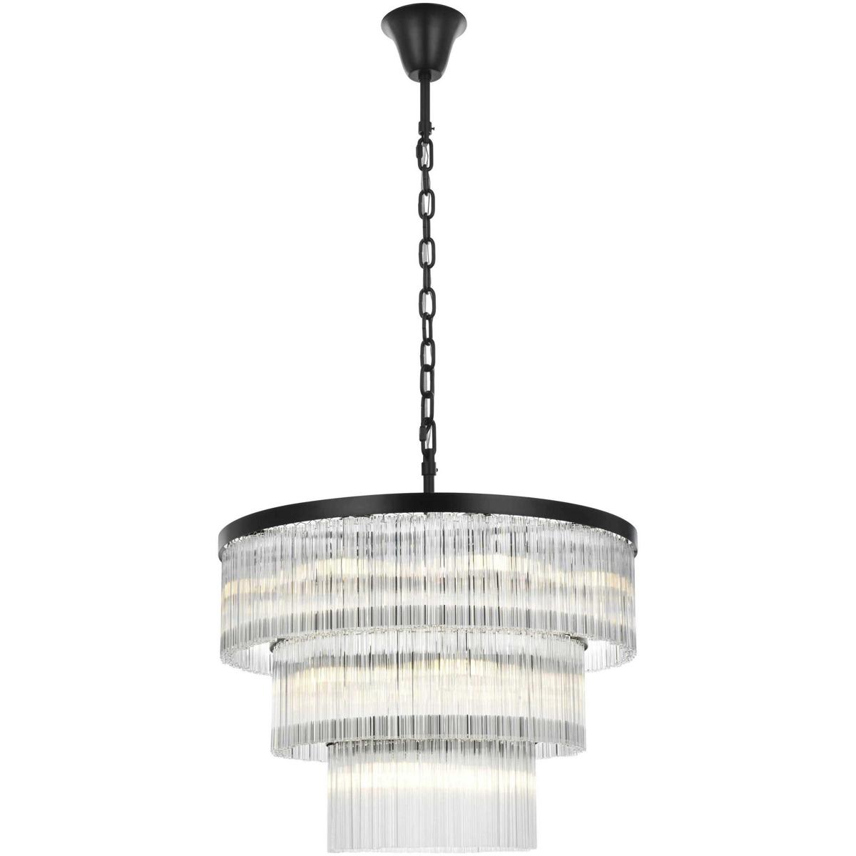 Elegant Lighting 2844978 1070G32BK Harlow Chandelier Black