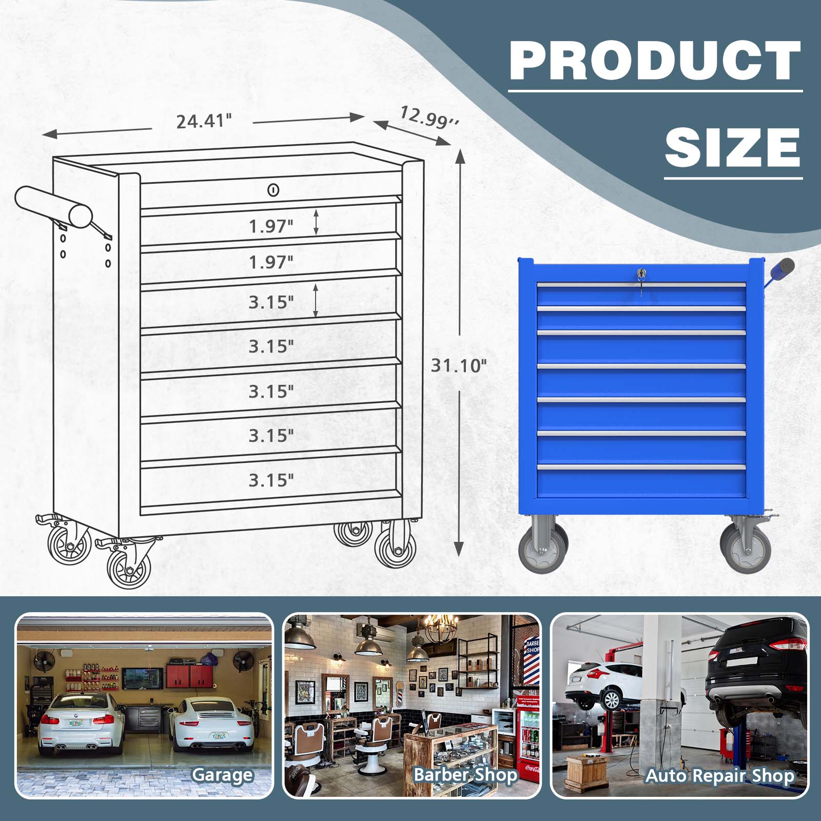 RaDEWAY TH111209-BU Tool-Cabinets - View #6