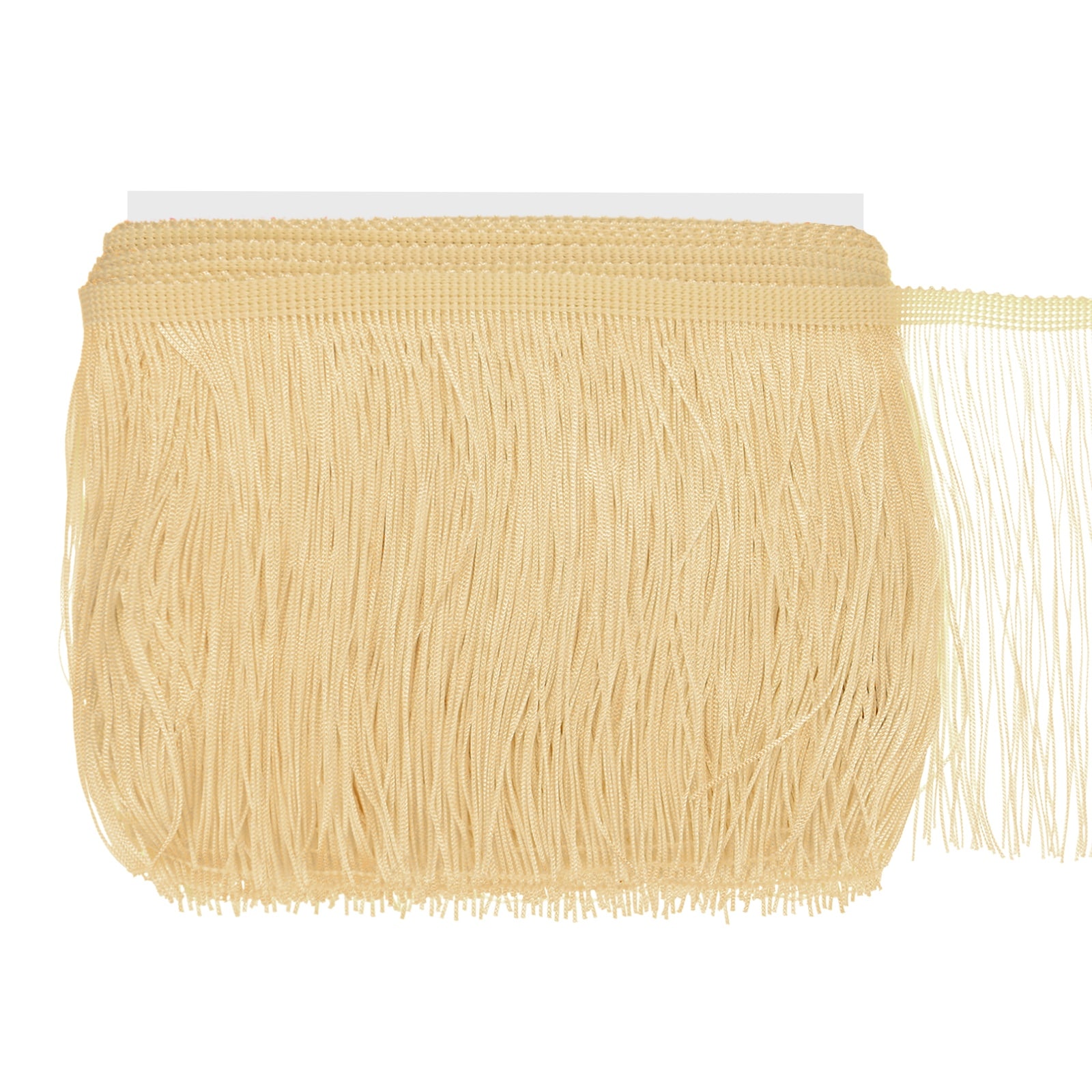 Unique Bargains Chainette Fringe Trim 10 Yards of 6 Inch Polyester Braid Tassel Trim for DIY Crafts/Latin Dress/Lamp Shade Decoration/Wedding Dress/Sewing/Clothing Fringe Thread Yarn [Champagne]