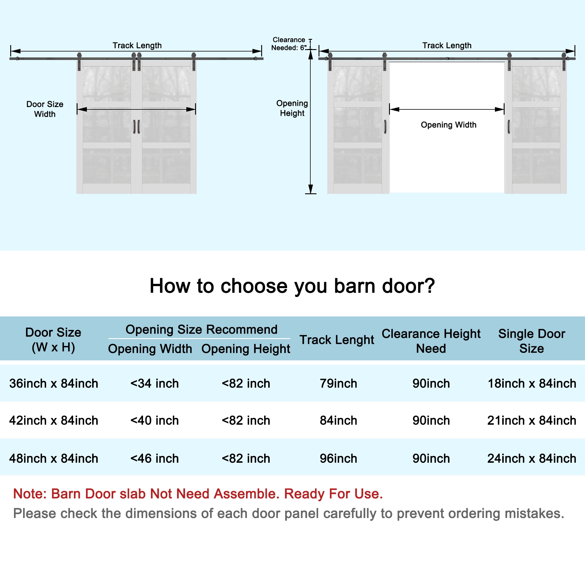 JUJUBON GC-BD2-3G-36 Barn-Doors - View #6
