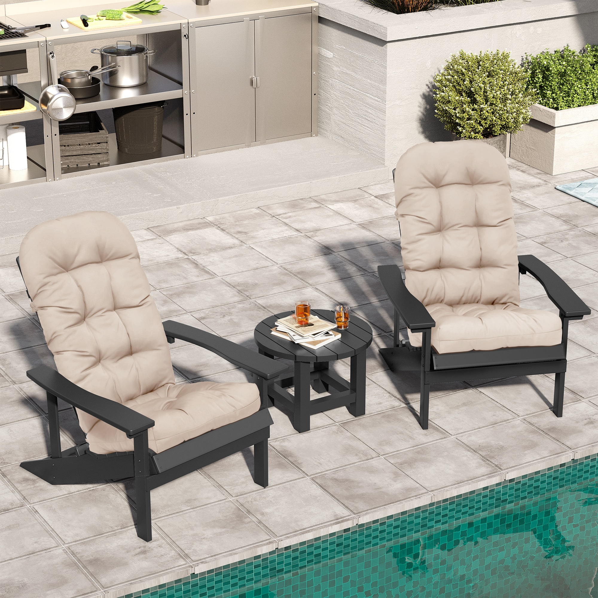 CloudFly CL-CU002BEI-2 Patio-Furniture-Cushions - View #7