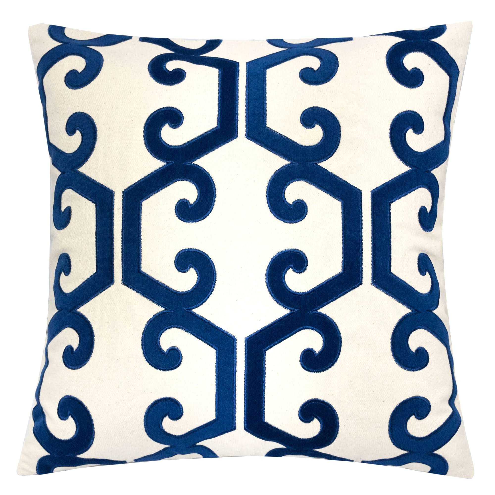 LuXeo 20-in x 20-in Indigo Square Indoor Decorative Pillow