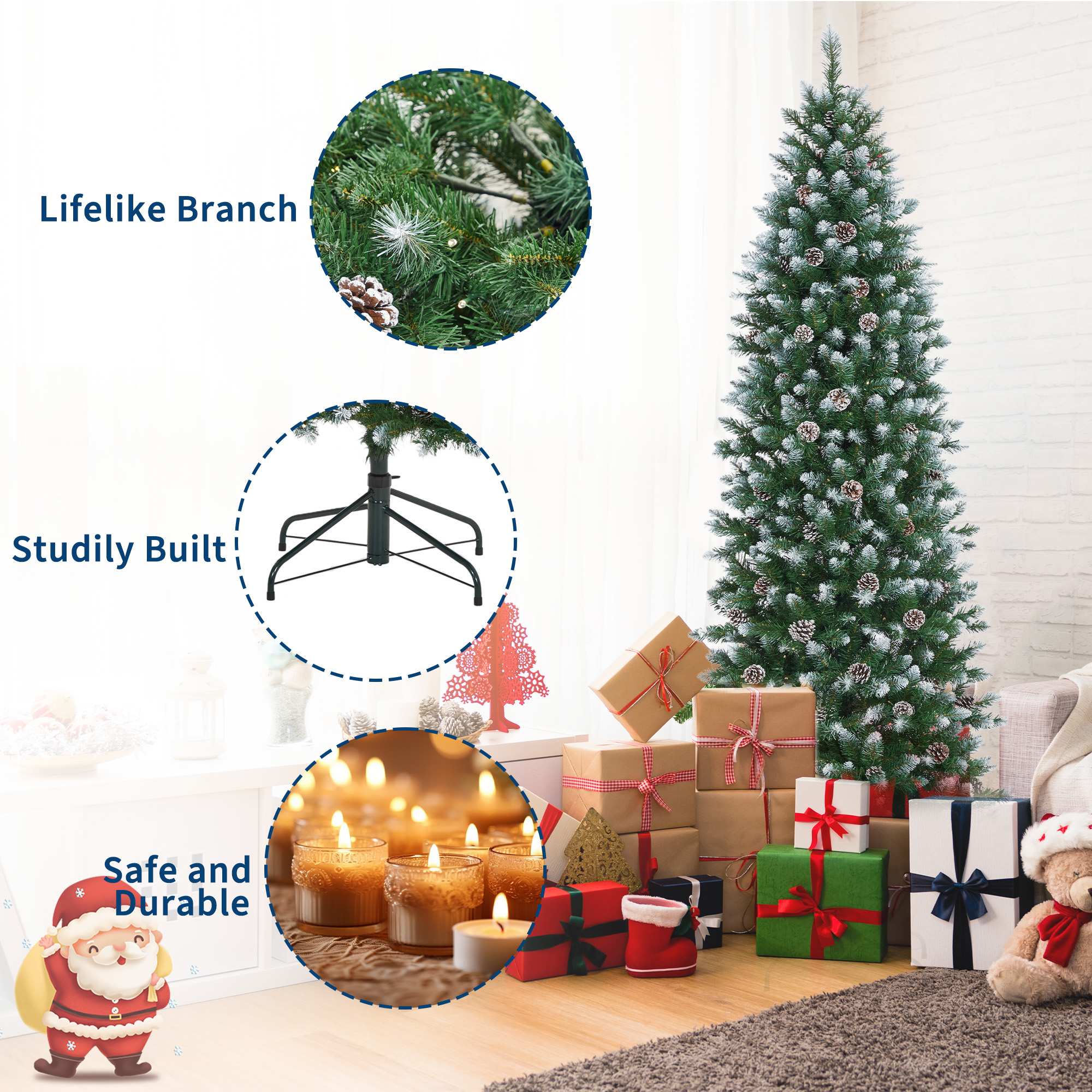 Qeetex YJCJ-PHK-35JNRVSF Artificial-Christmas-Trees - View #6