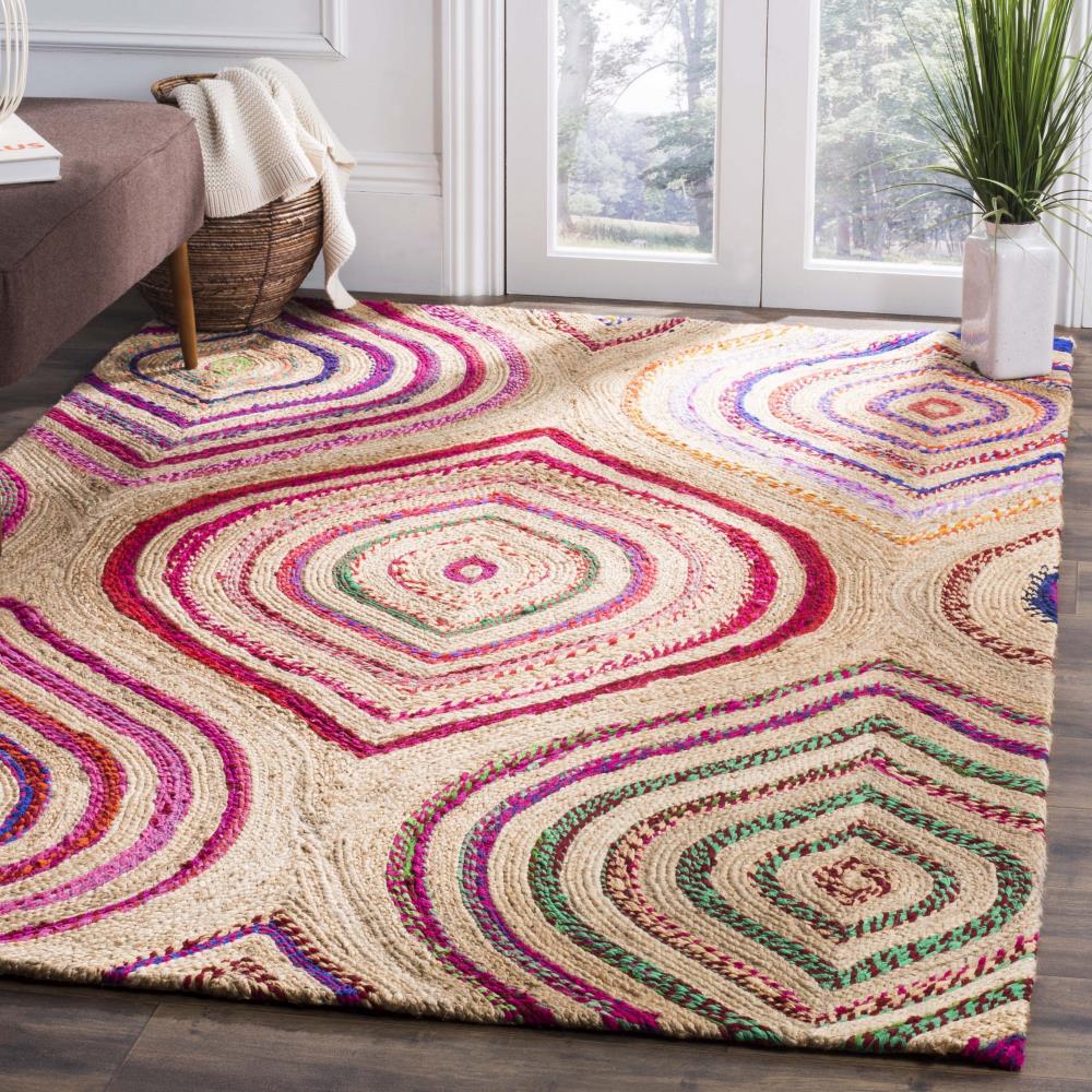 Cape Cod Multicolor Handwoven Jute Square Area Rug