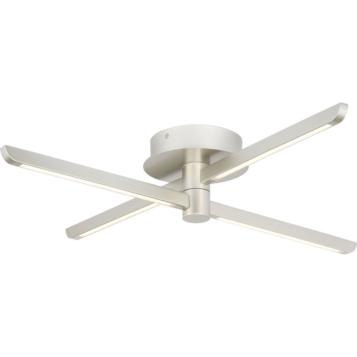 Progress Lighting P350230-186-30 Pivot LED 4 -Light 25-in Nickel Integrated LED Semi Flush Mount Light