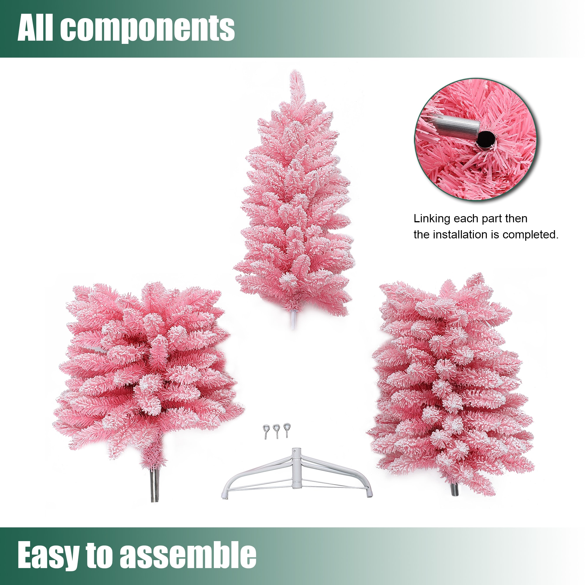 LuxenHome WHAP1781 Artificial-Christmas-Trees - View #7