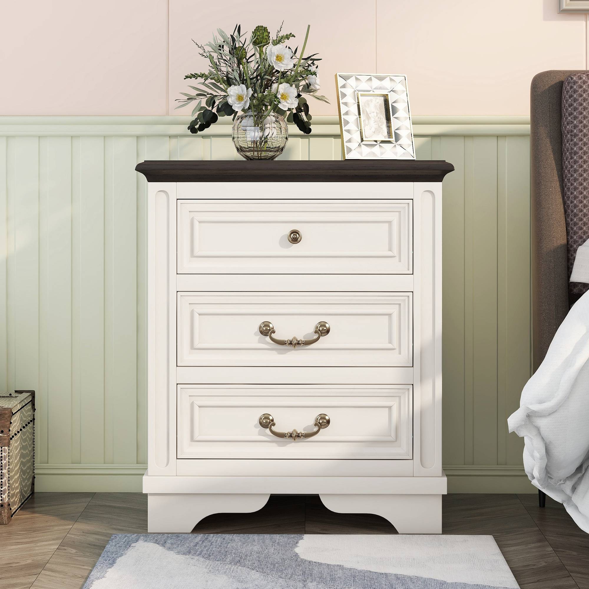 Yiekholo LL-996AAA Beige Nightstand