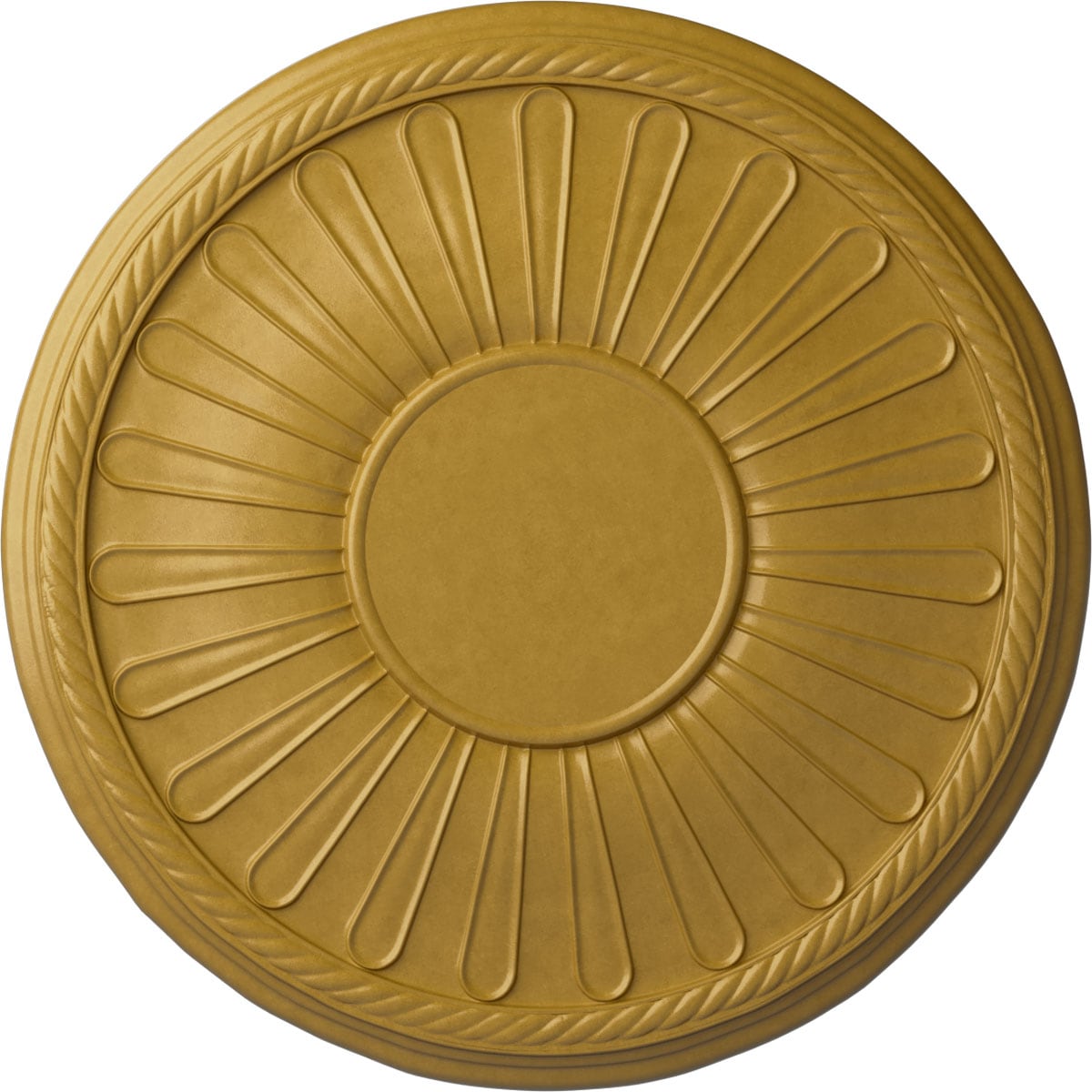 Ekena Millwork CM22LNIGS Leandros 22.875-in W x 22.875-in L Painted Iridescent Gold Polyurethane Whole Ceiling Medallion