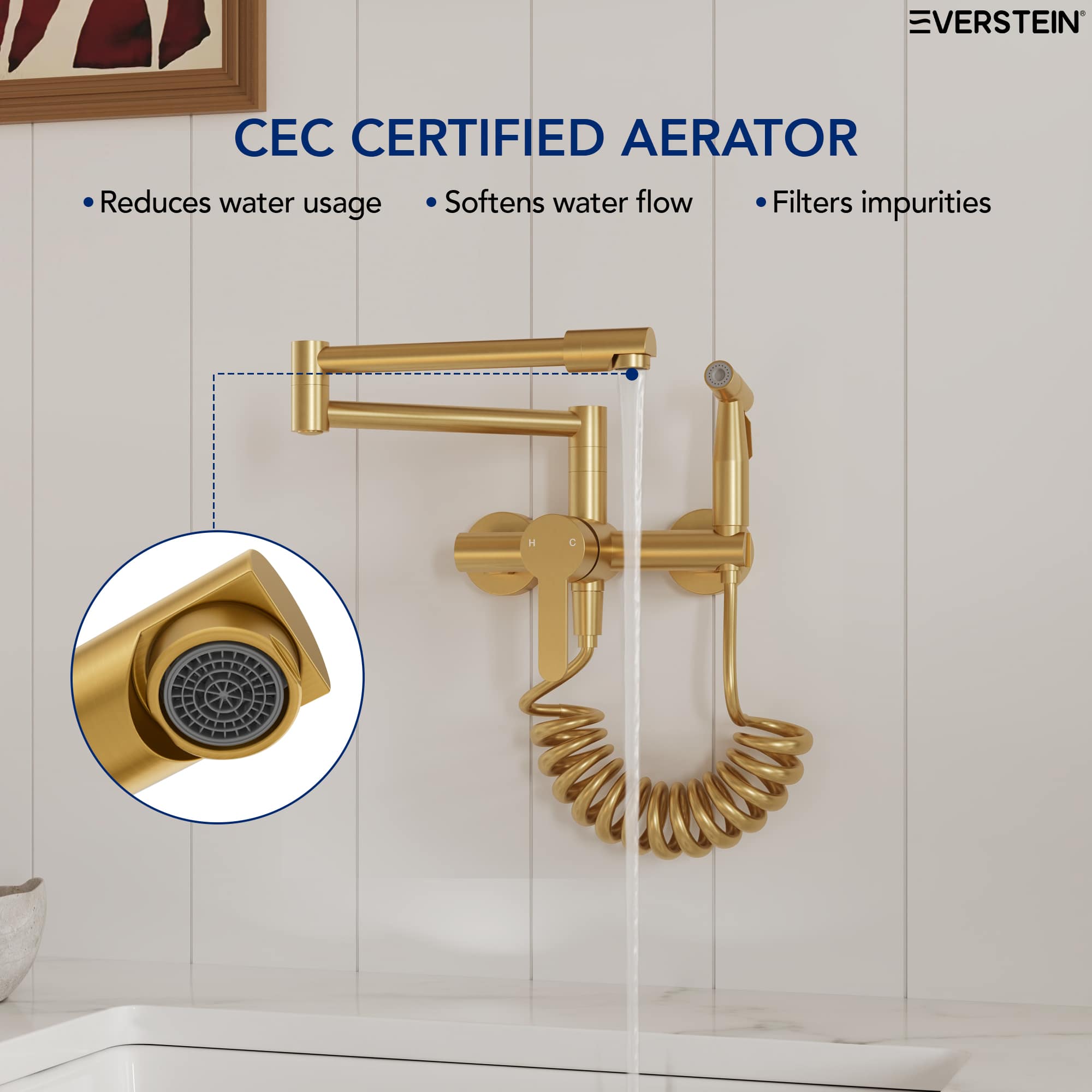 EVERSTEIN SFS-1087-GD Kitchen-Faucets - View #6
