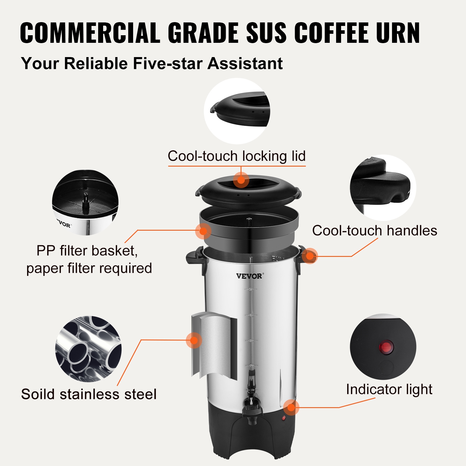 VEVOR BSYKFTDCJ50PPR98WV1 Coffee-Makers - View #7