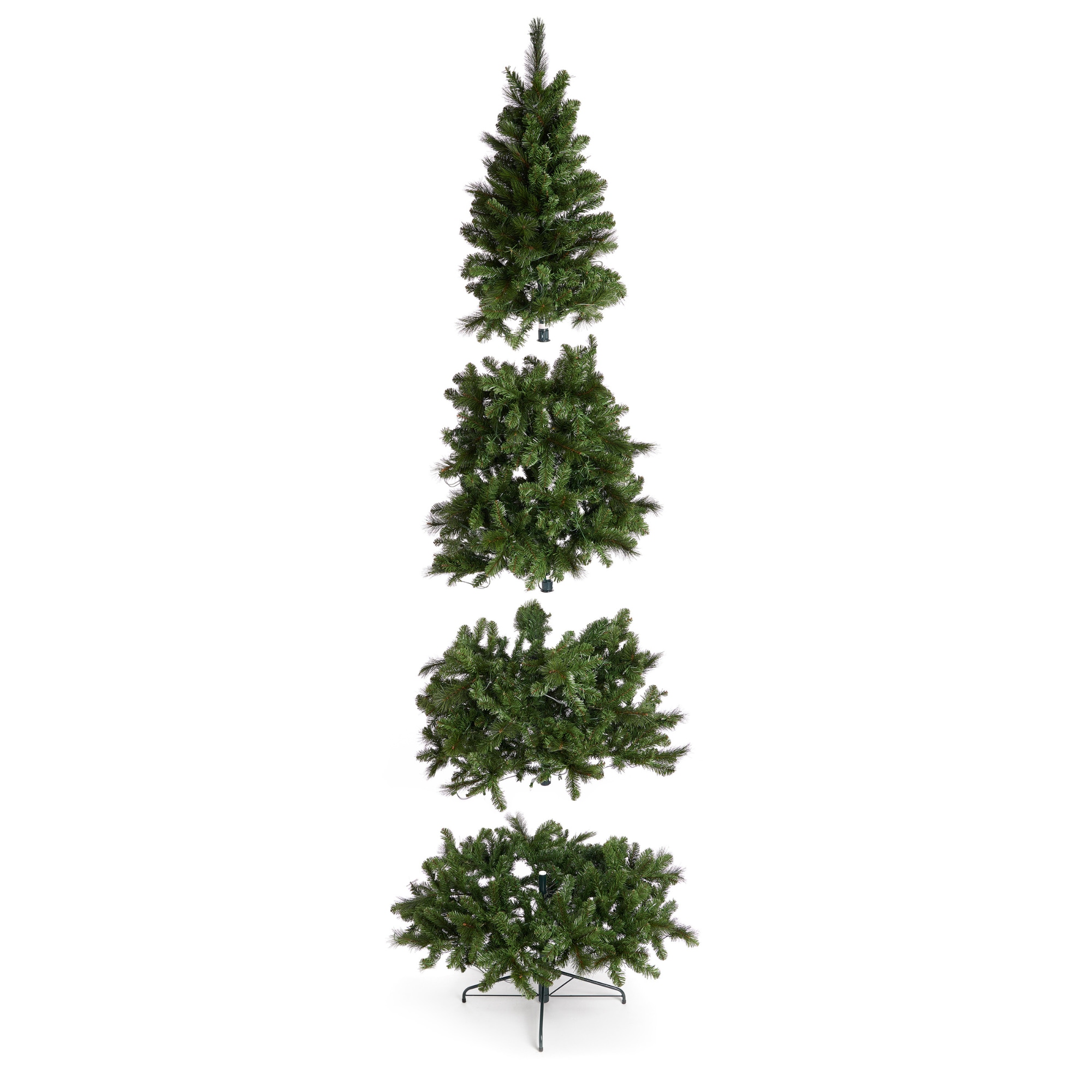 Home Heritage 9-ft Pine Pre-lit Artificial Christmas Tree with LED ...