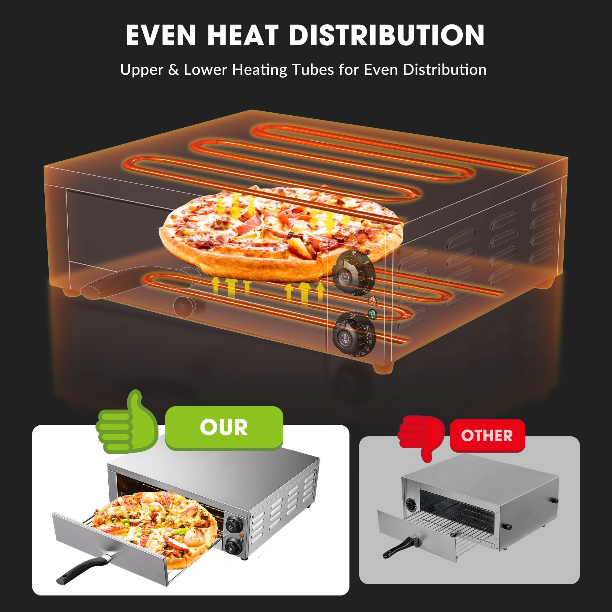 Yescom 26PIZ001-16INS-11-LO Outdoor-Pizza-Ovens - View #3