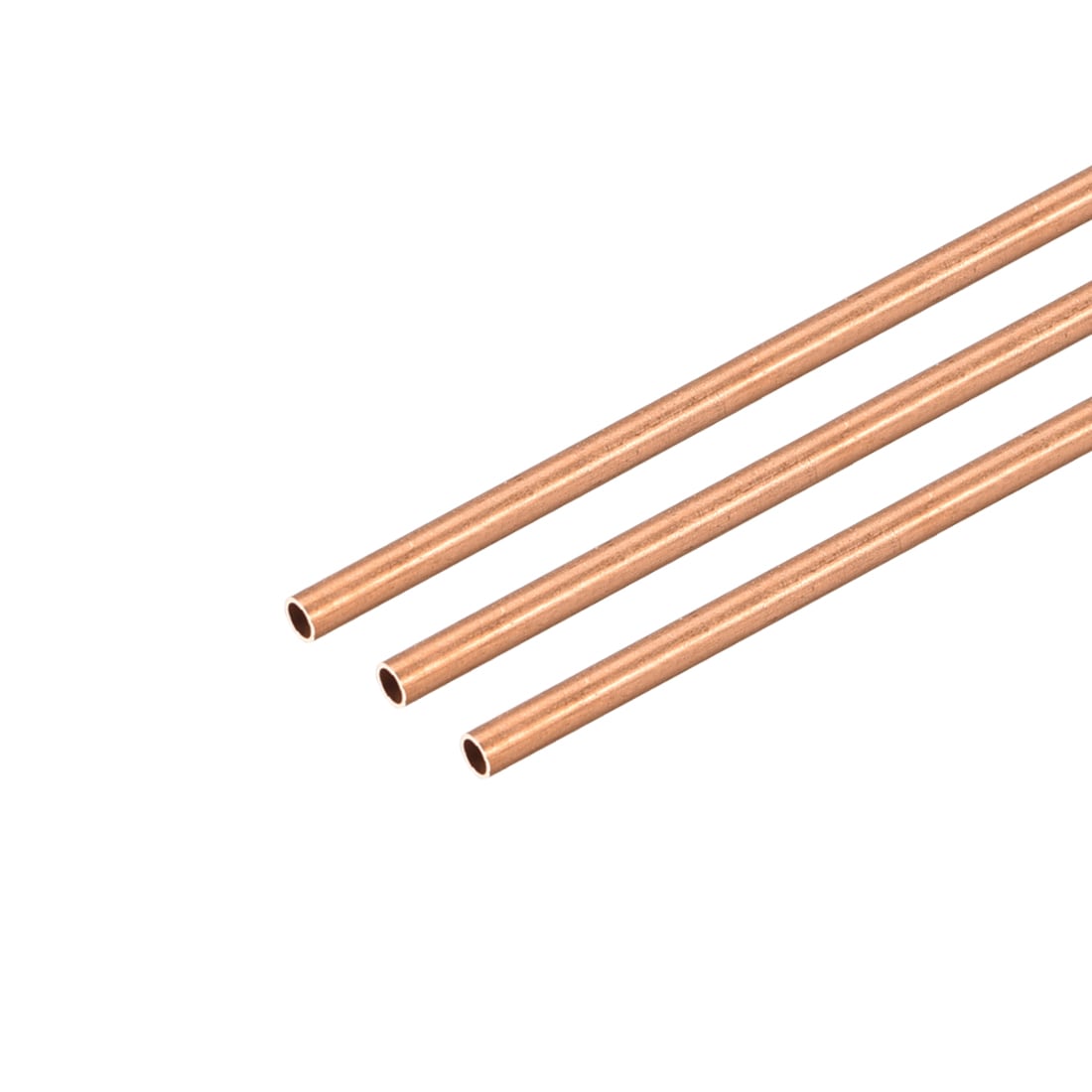 Unique Bargains Copper Round Tube 2mm OD 0.2mm Wall Thickness 300mm Long Straight Pipe Tubing 3pcs #S25120900UX4483
