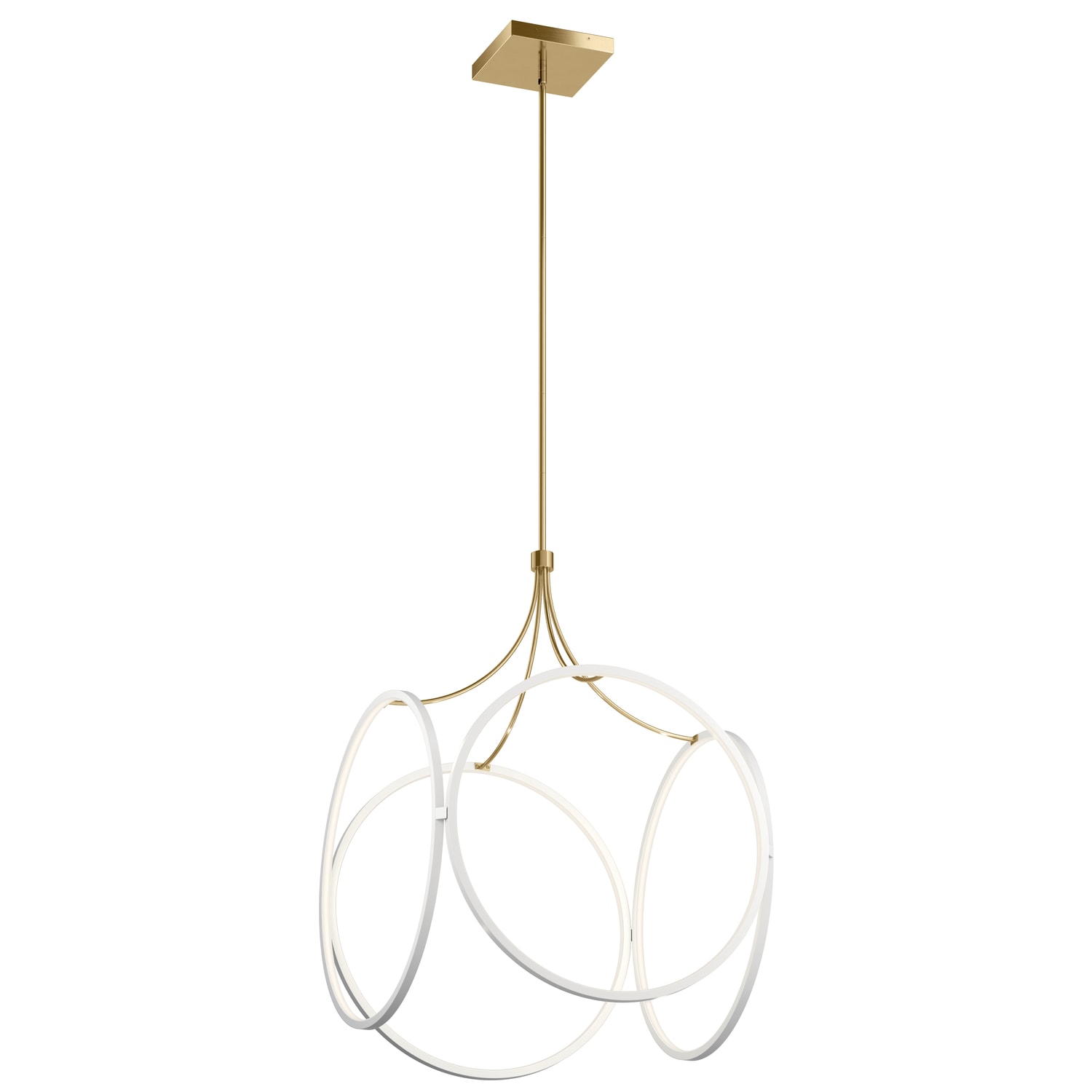 elan 83348WH Ciri 1 -Light White Modern/contemporary Geometric Integrated LED Large Hanging Pendant light
