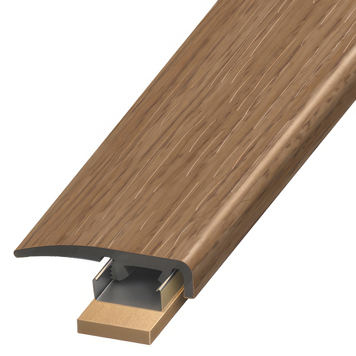 Versatrim SCAP-114278 BassCore Lucida-BassCore-Almond Prefinished 0.3125-in T x 1.375-in W x 94-in L PVC End cap