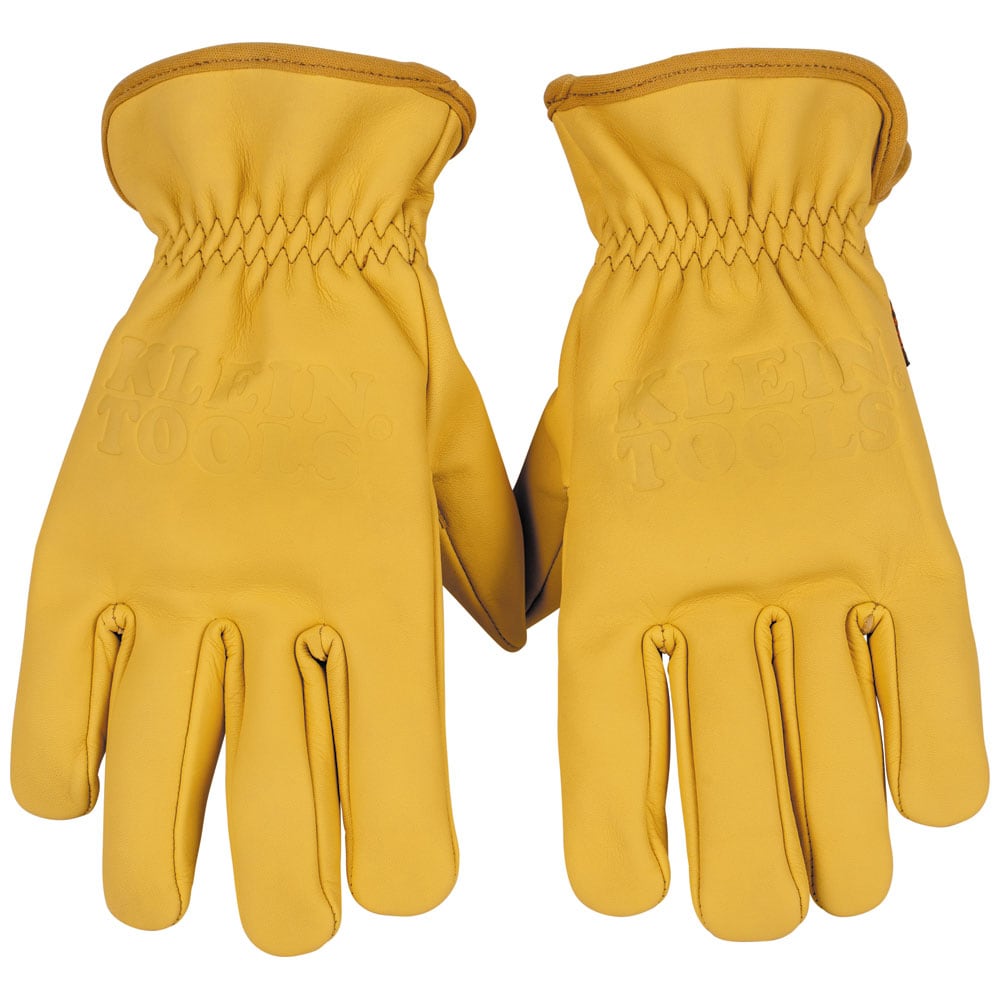 ActionHeat 7V Rugged Leather Heated Work Gloves - Large, Yellow, Synthetic Material, Imported, Heats Entire Hand