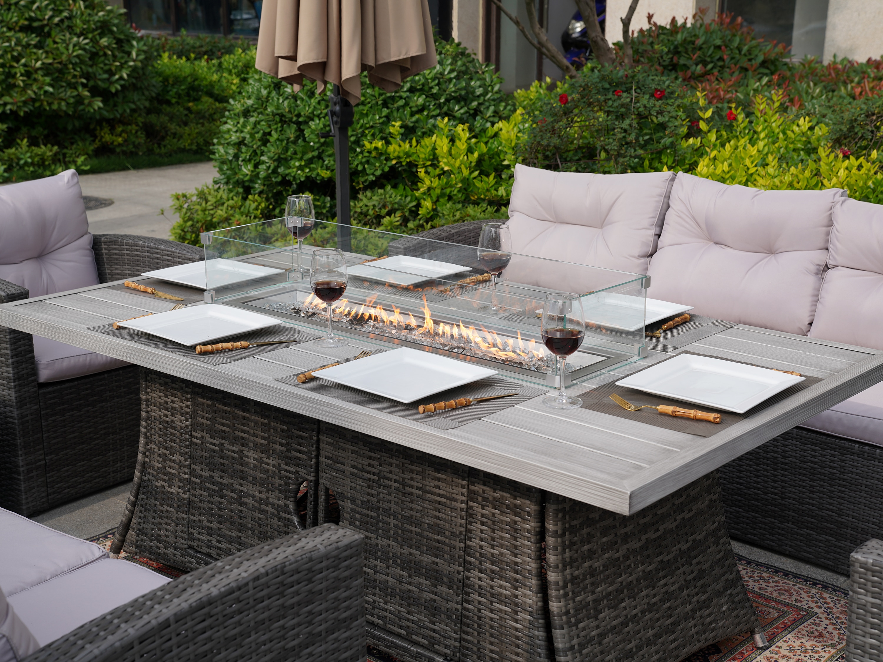 Moda Furnishings 1503-1106RA-G Patio-Conversation-Sets - View #4