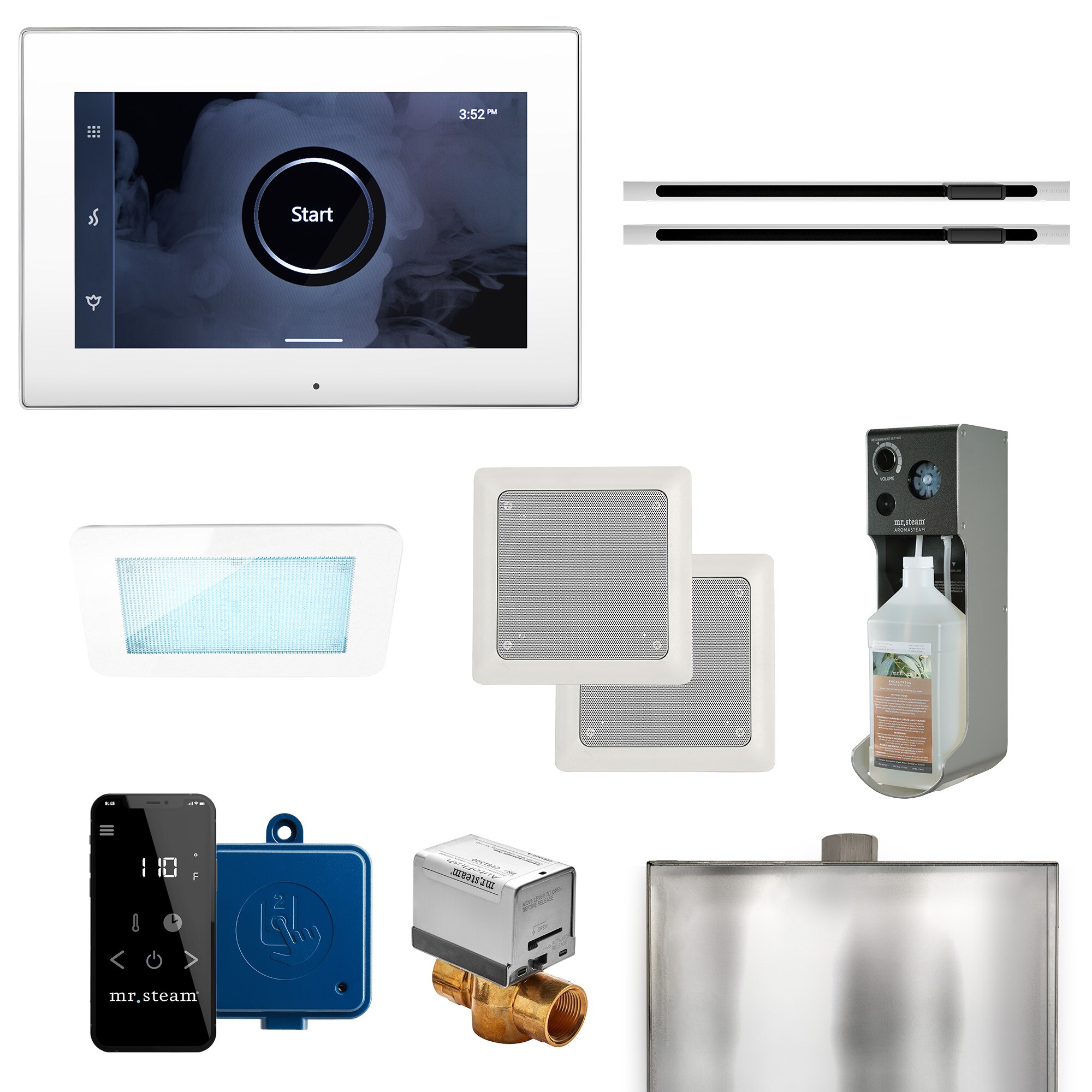 Mr. Steam XDRMWHXLPC 492-watt White Polished Chrome Steam Generator Control Kit