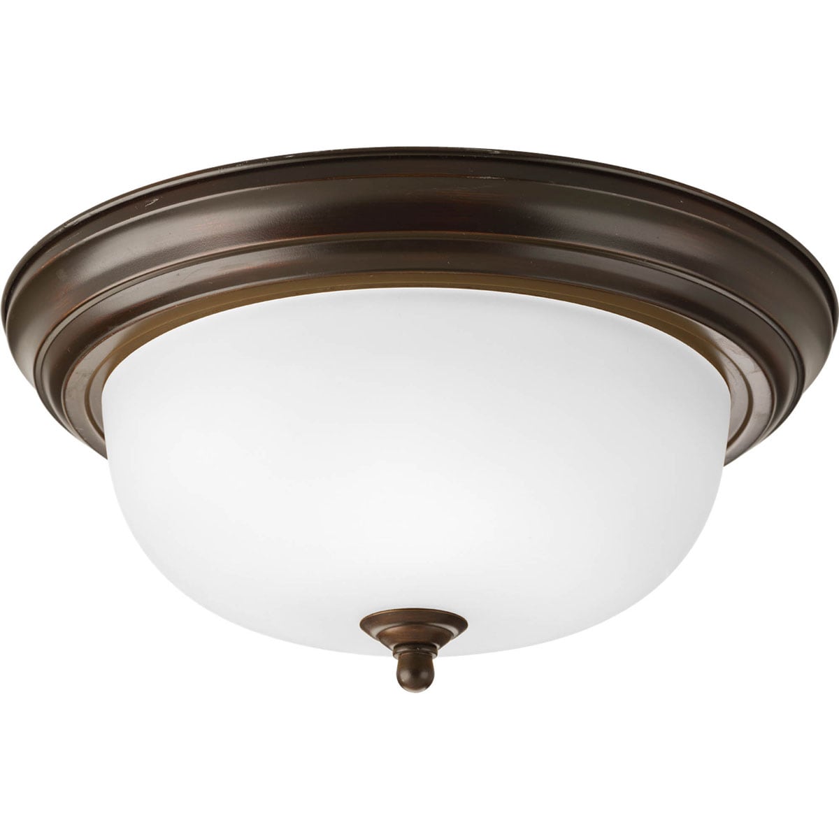 Progress Lighting P3925-20ET Melon 2 -Light 13.25-in Antique Bronze Flush Mount Light