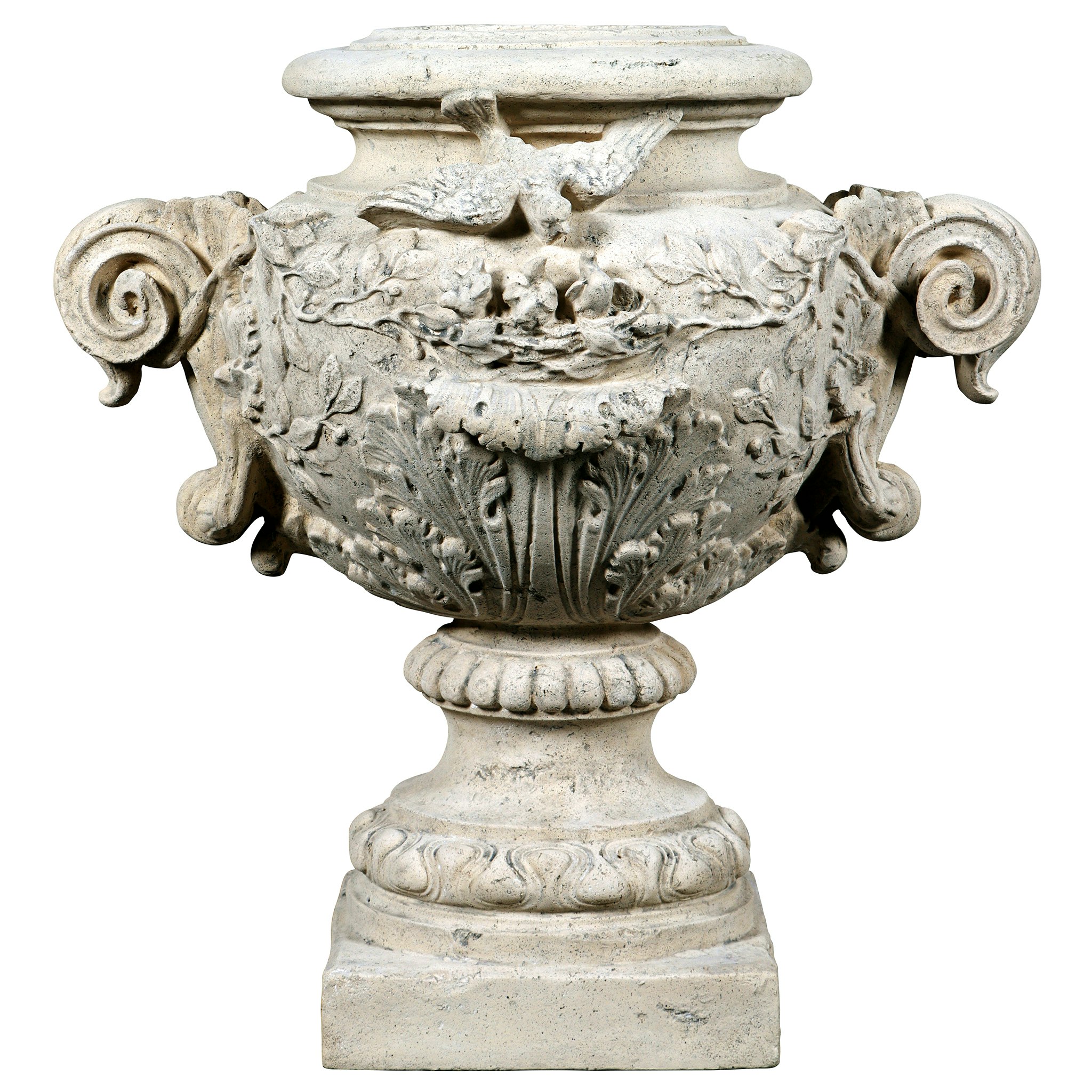Design Toscano NE210148 Urn 21.5-in W Large Off-white Fiberglass Outdoor Vertical garden planter