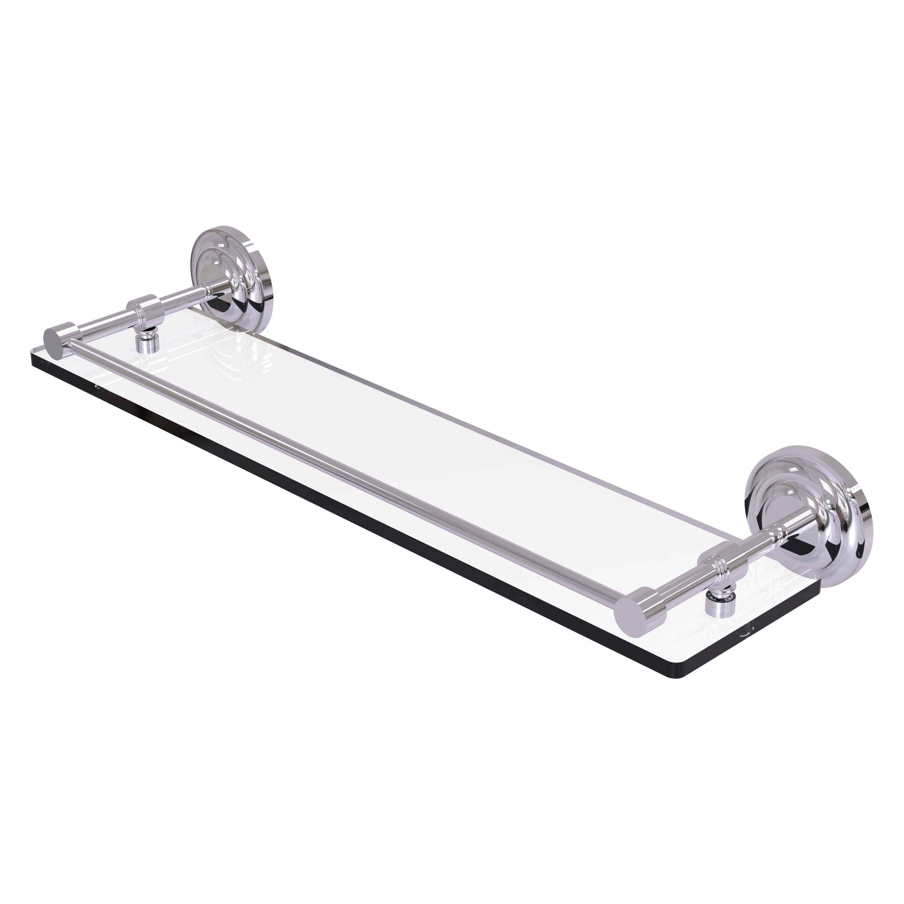 Allied Brass QN-1/22-GAL-PC Que New Polished Chrome Wall mount Bathroom Shelf ( 22-in x 3-in x 5-in )