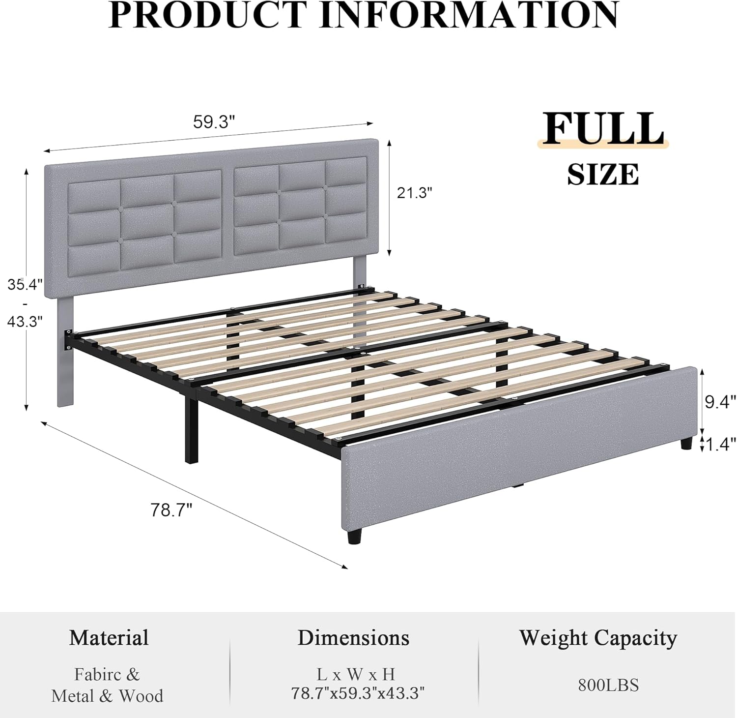Vecelo LOE-RQ01-USB-LGRY beds - View #3