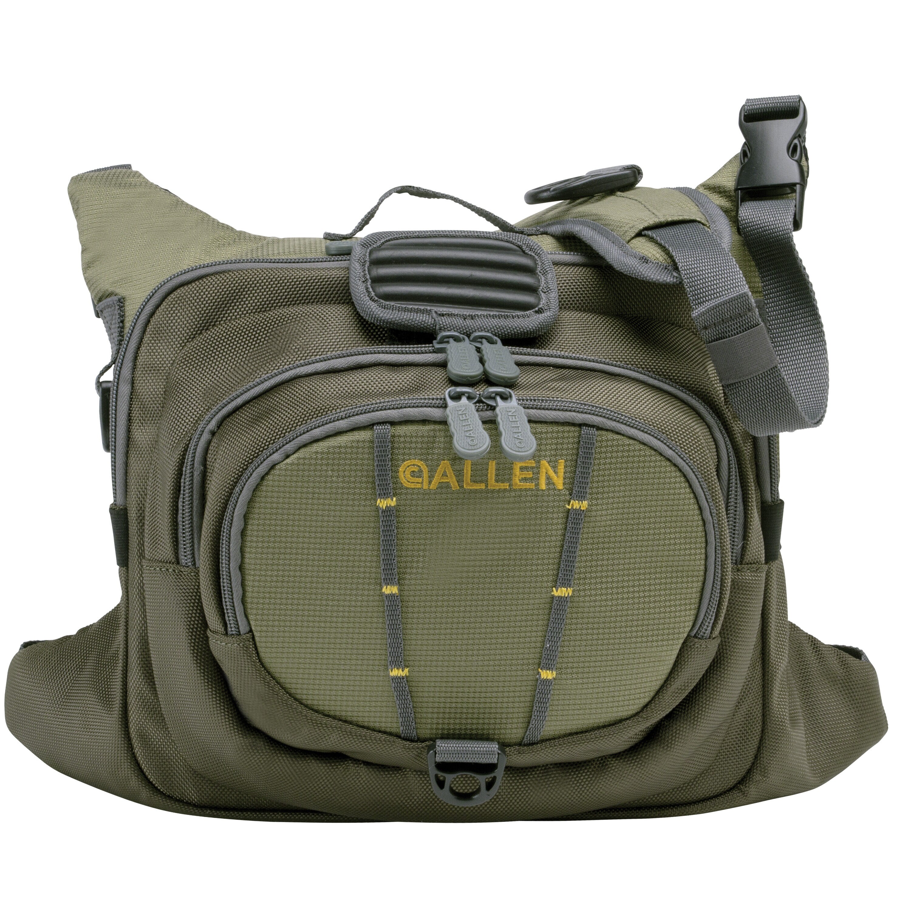 Allen Company Boulder Creek Fishing Bag - Green, Zip Down Work Station,  Padded Neck Strap, Multiple D-rings in the Fishing Gear & Apparel  department at