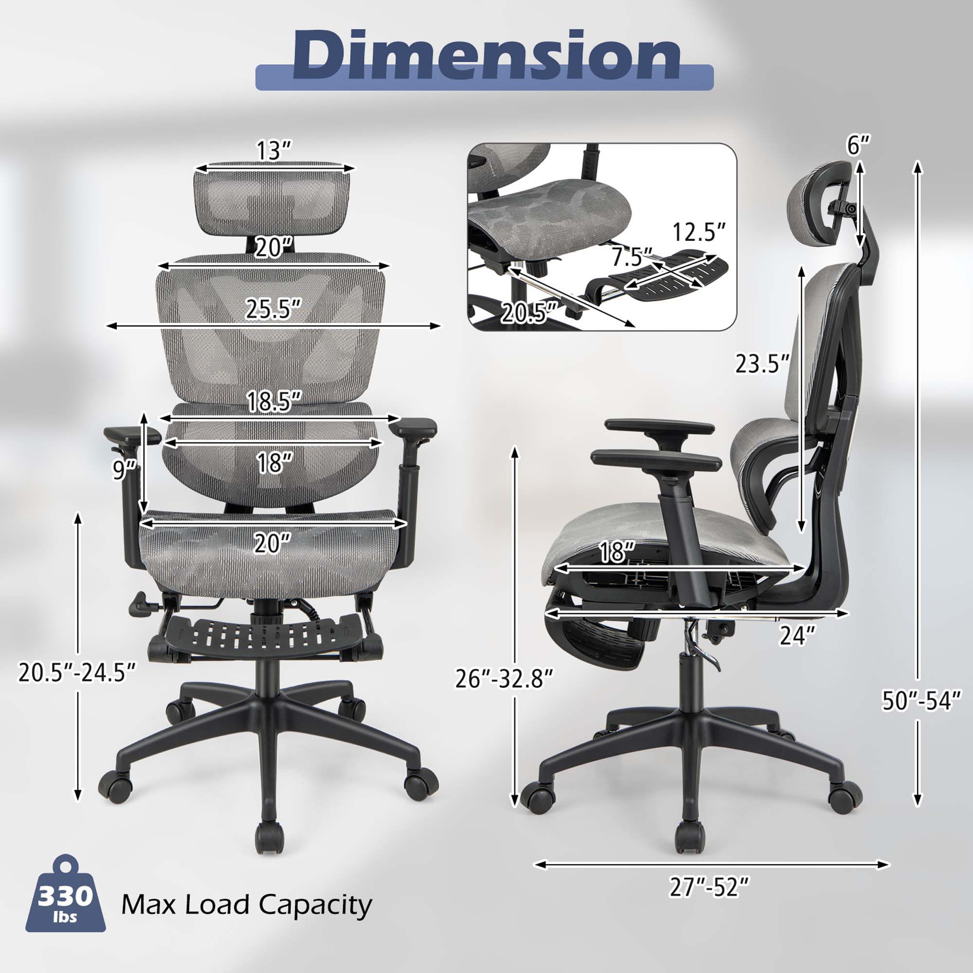 Costway HCST01707 Office-Chairs - View #2