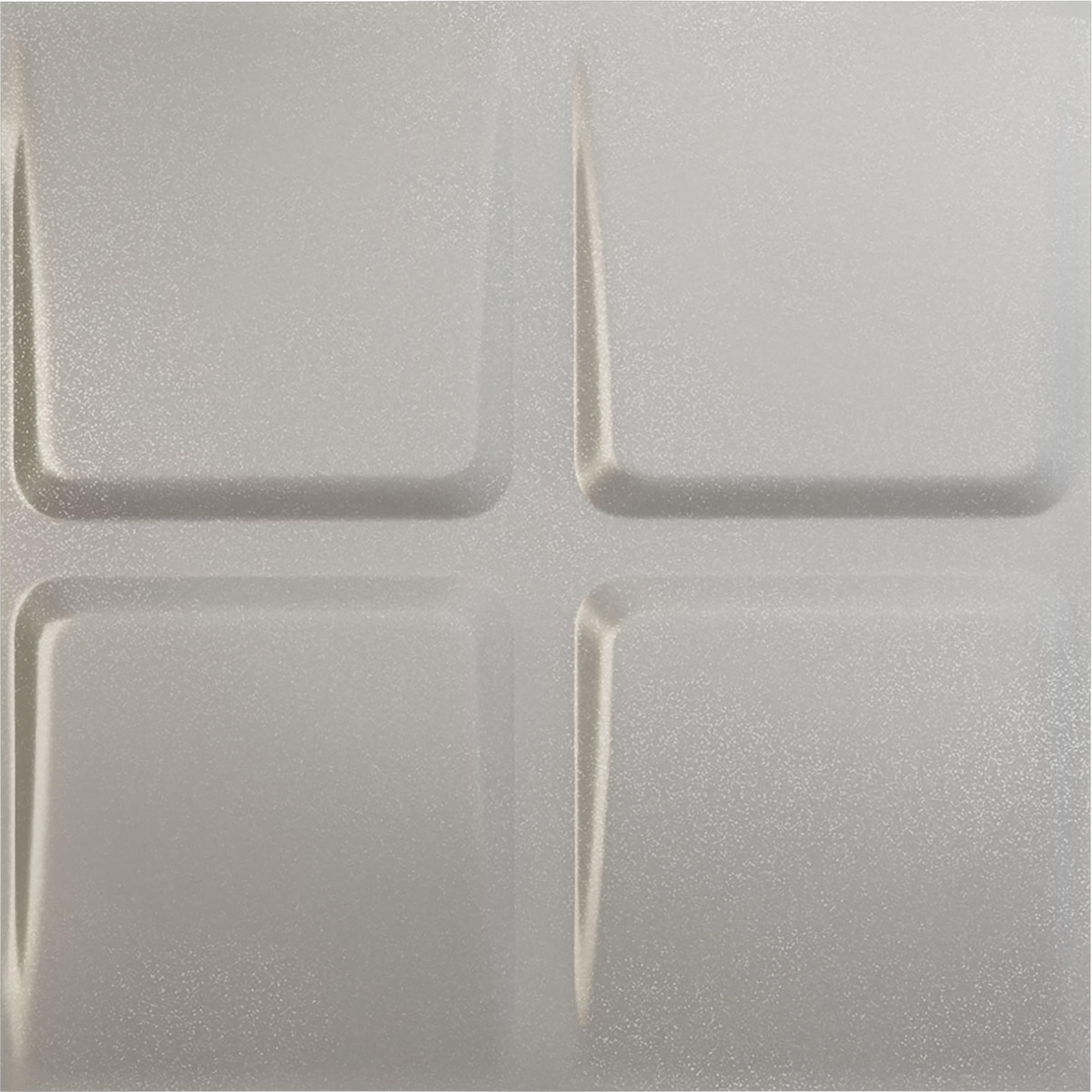 Ekena Millwork WP20X20GLASV-CASE-12 19-5/8-in x 19-5/8-in Embossed Paintable/Stainable Silver PVC Wall Panel ( 12 -Pack, Covers