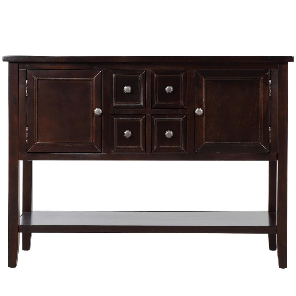 CASAINC TR-WF190263AAP Vintage Espresso Console Table