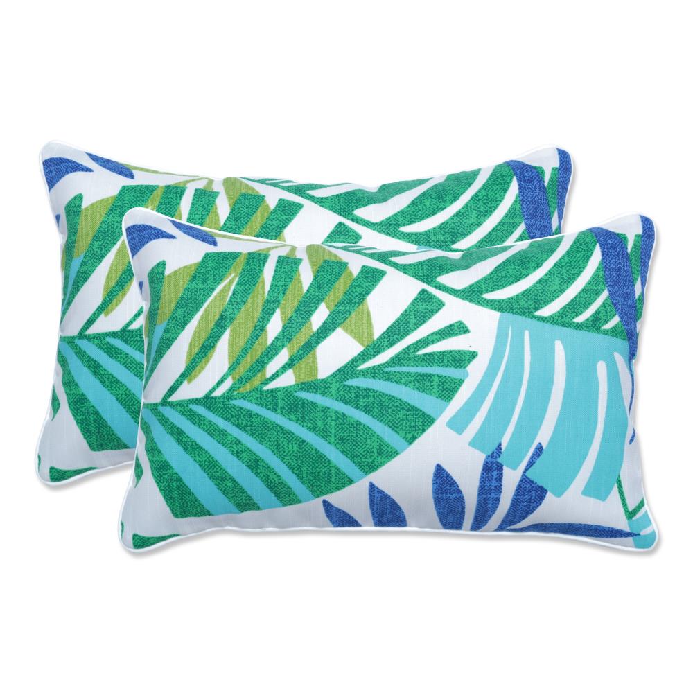 Pillow Perfect 691558 Graphic Print Blue Square Throw Pillow