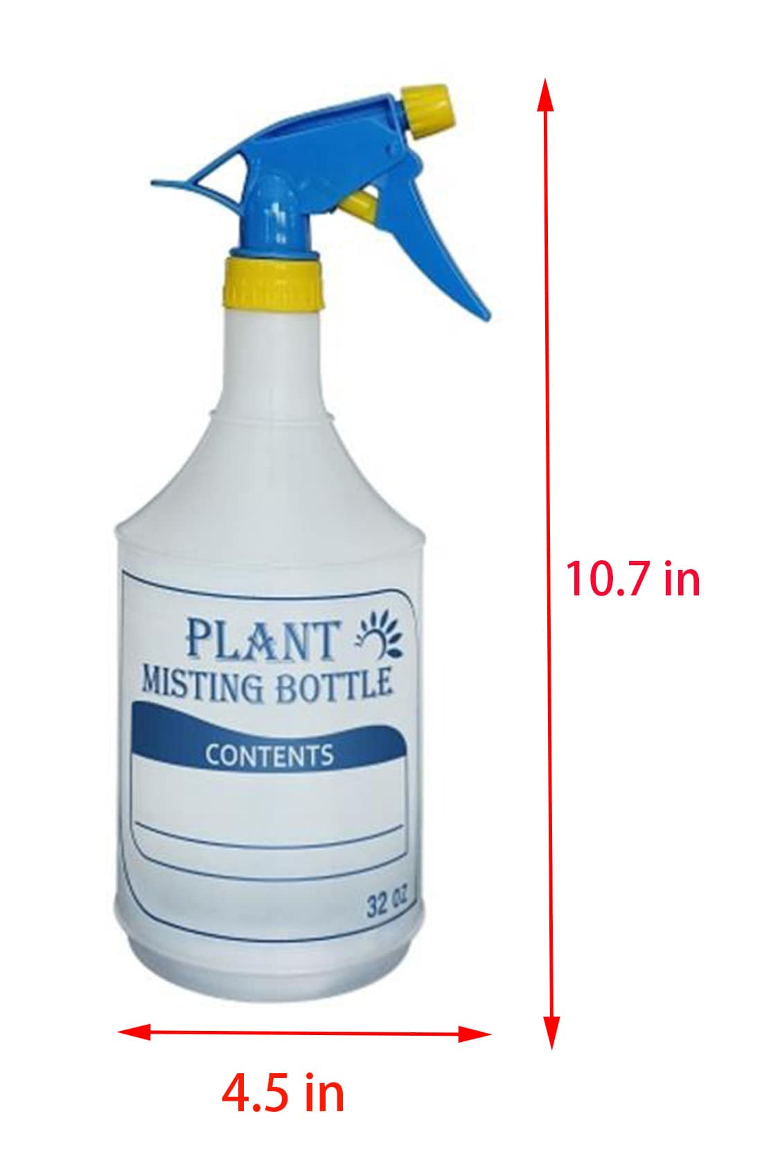 Plastic Spray Bottle 24oz 3-Pack with Clear Finish, Heavy Duty All