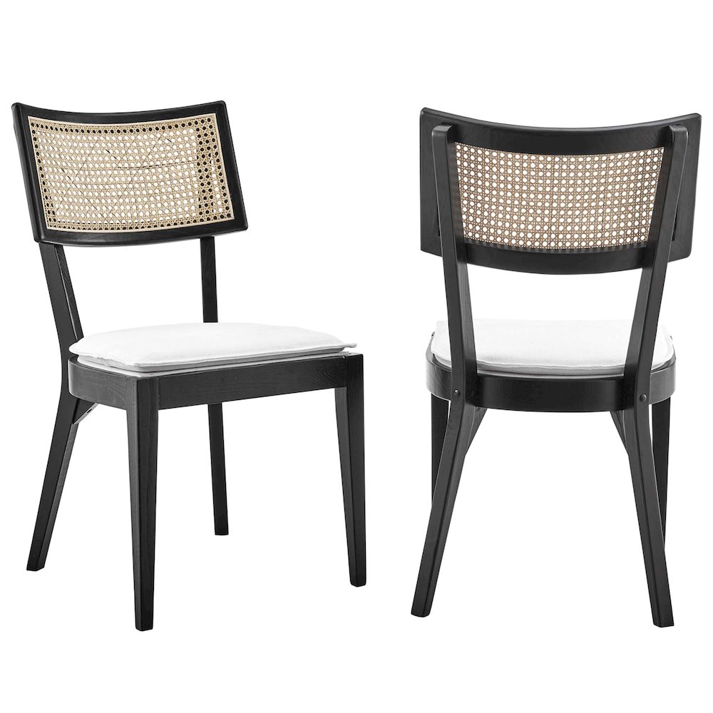 Modway BG3511945 Caledonia Fabric Upholstered Wood Dining Chair Set of 2