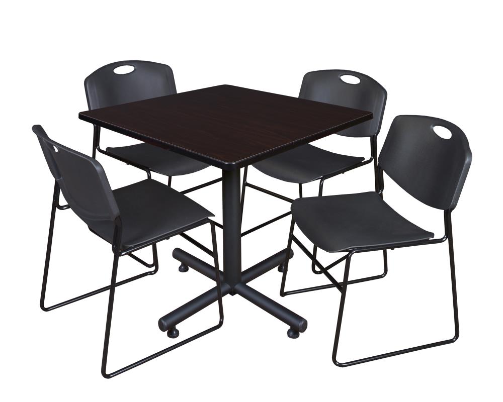 Regency TKB3636MW44BK Breakroom Brown 4-Person Training Table (36-in W x 29-in H)