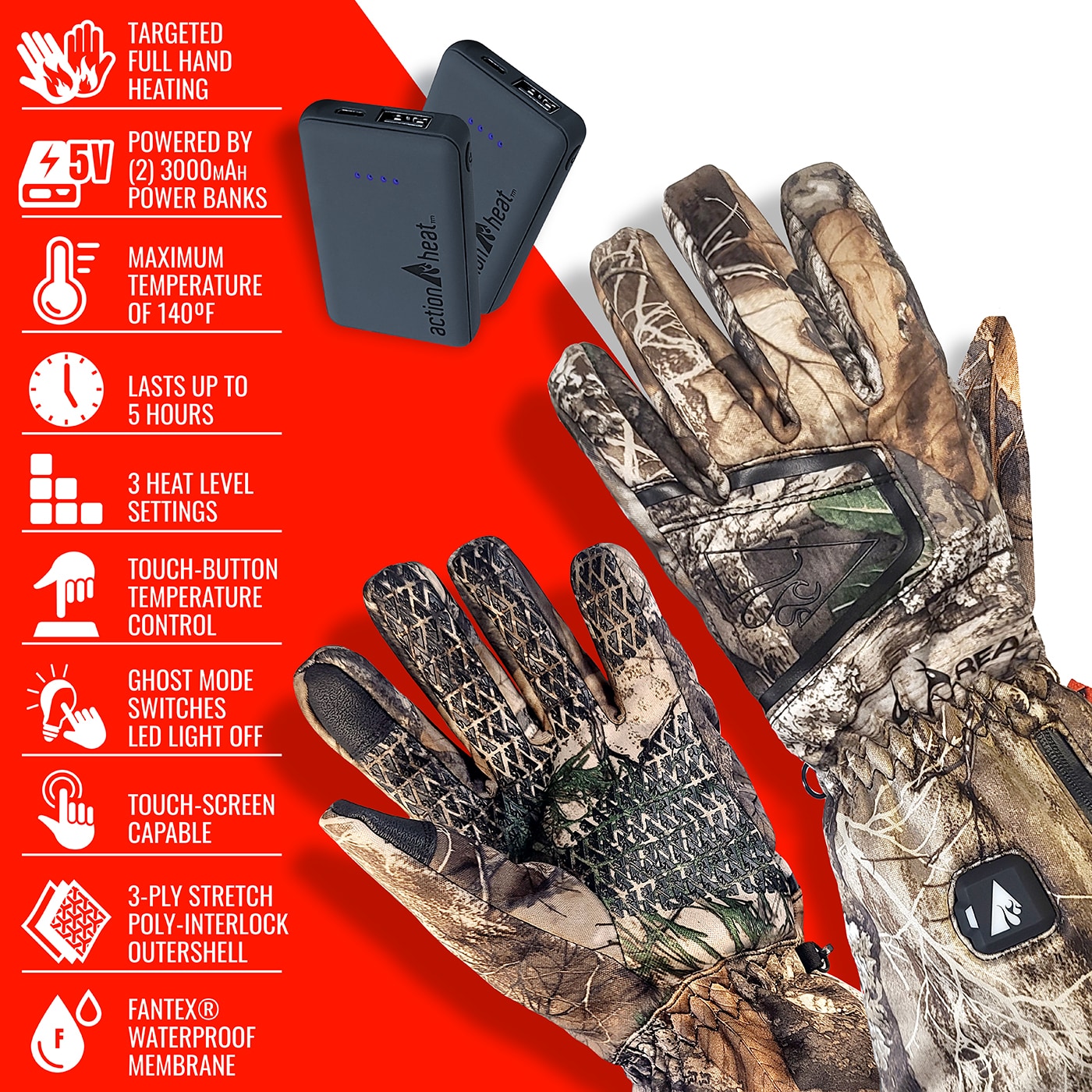 ActionHeat AH-FWGV-5V-M-C-XL Work-Gloves - View #5