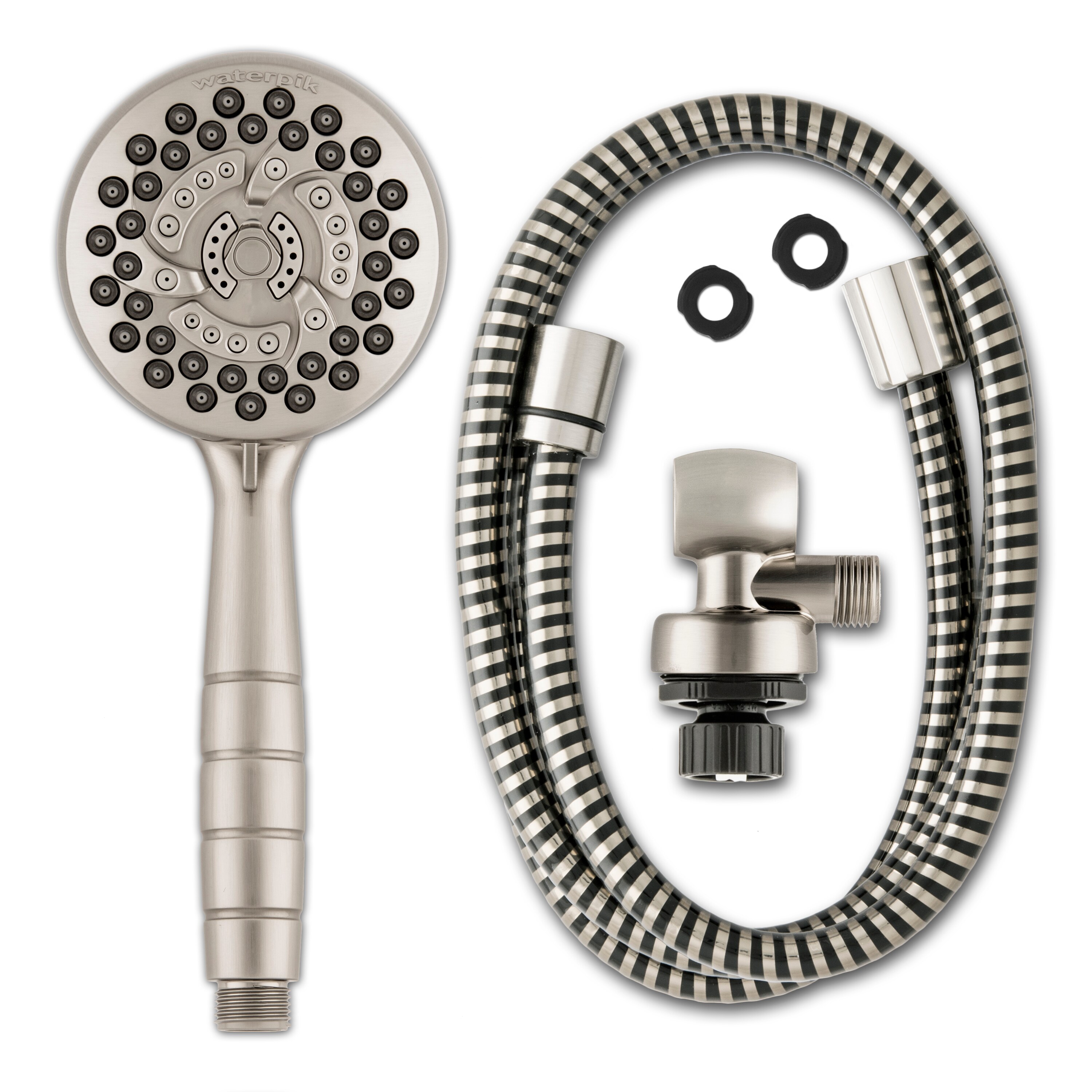 Waterpik Powerpulse Massage Brushed Nickel 4 In Round Handheld Shower