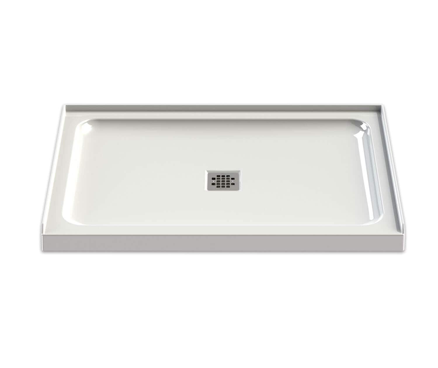 MAAX Utile Metro Ash Grey 5-Piece 32-in x 48-in x 83-in Base/Wall/Door  Rectangular Corner Shower Kit (Center Drain) Drain Included