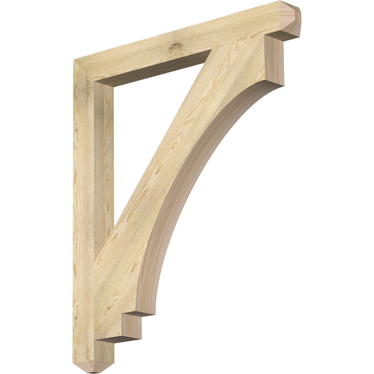 Ekena Millwork BKT04X38X44IMP04RDF Imperial craftsman rough sawn 4-in x 38-in x 44-in Douglas fir Brown Wood Standard bracket
