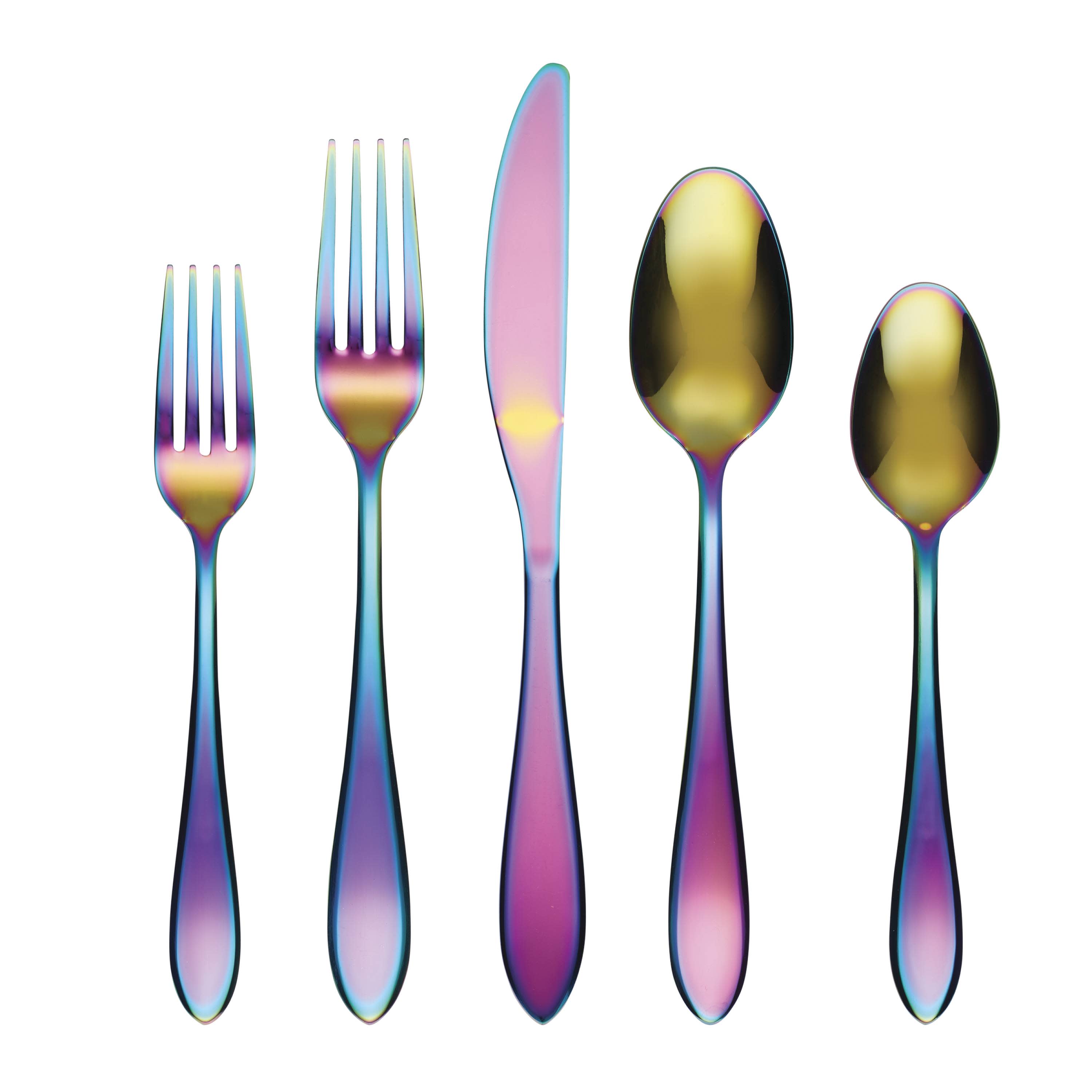 Cambridge Delia Rainbow Mirror 20-Pieces Polished Modern Flatware ...