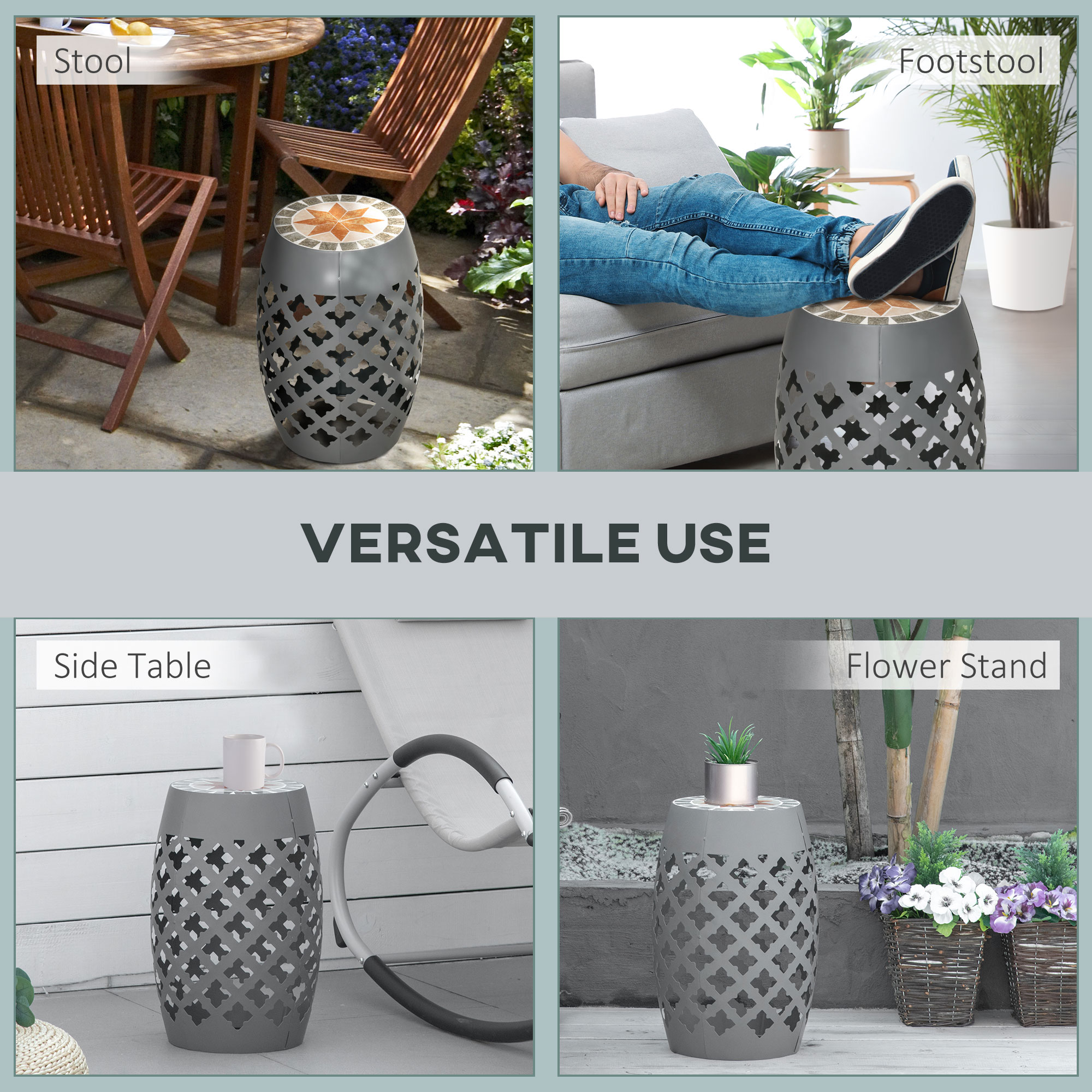 Outsunny 84B-631CG Garden-Stools - View #5
