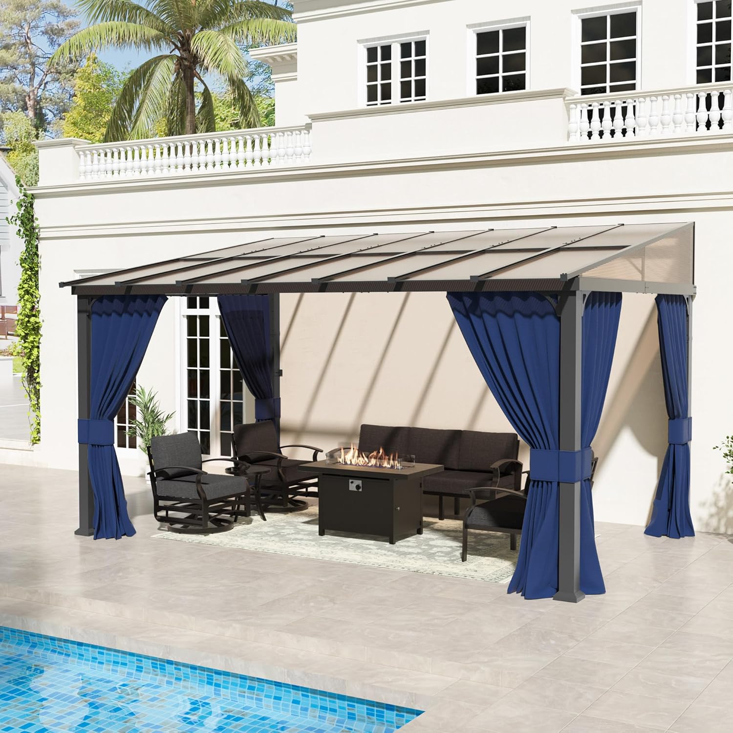 ALAULM LS-1014WMGB-NAVY Wood-Resin-Gazebos - View #2